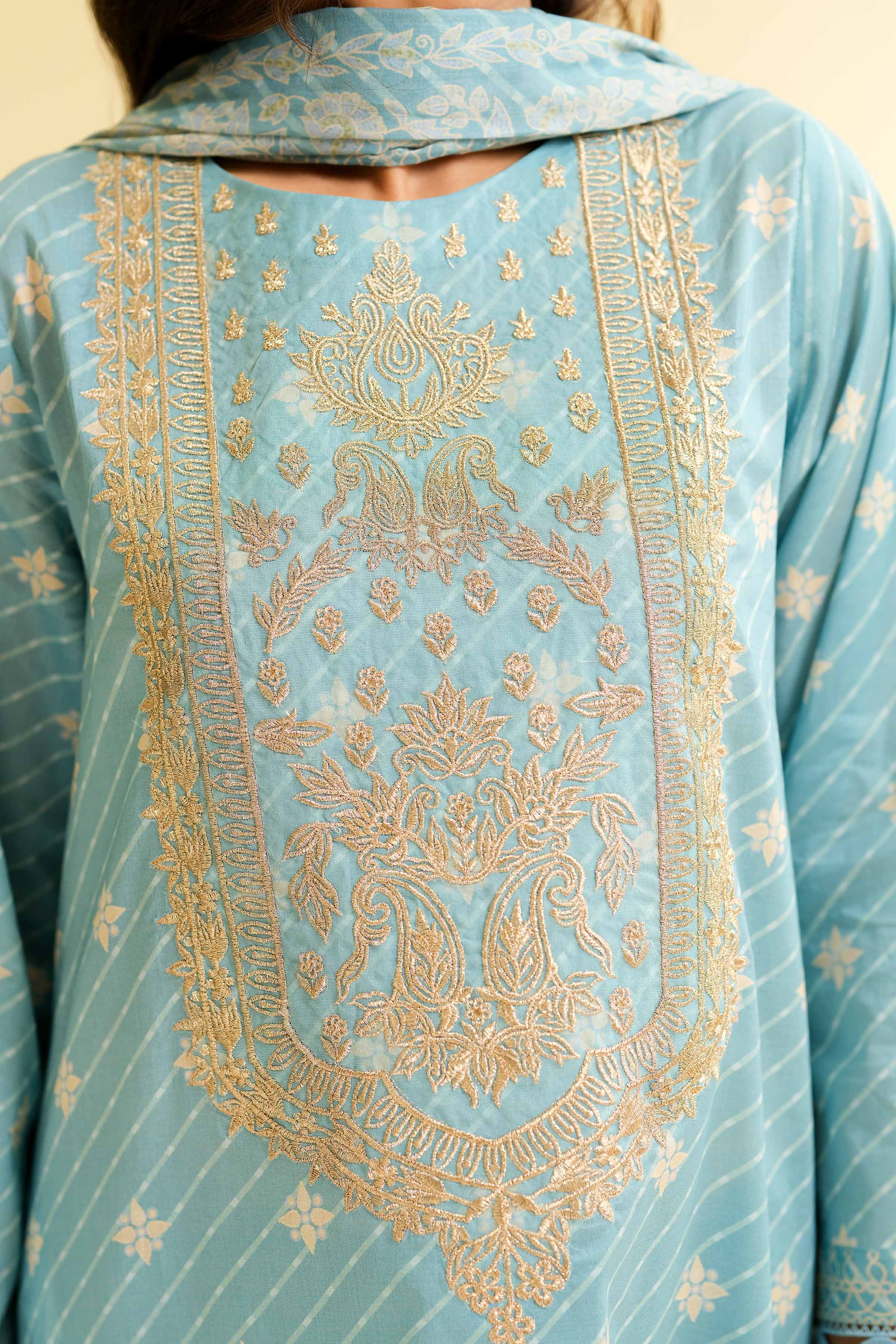2 Piece - Printed Embroidered Suit - 42501162 for Women - Unstitched Collection | Nishat | Shop Online