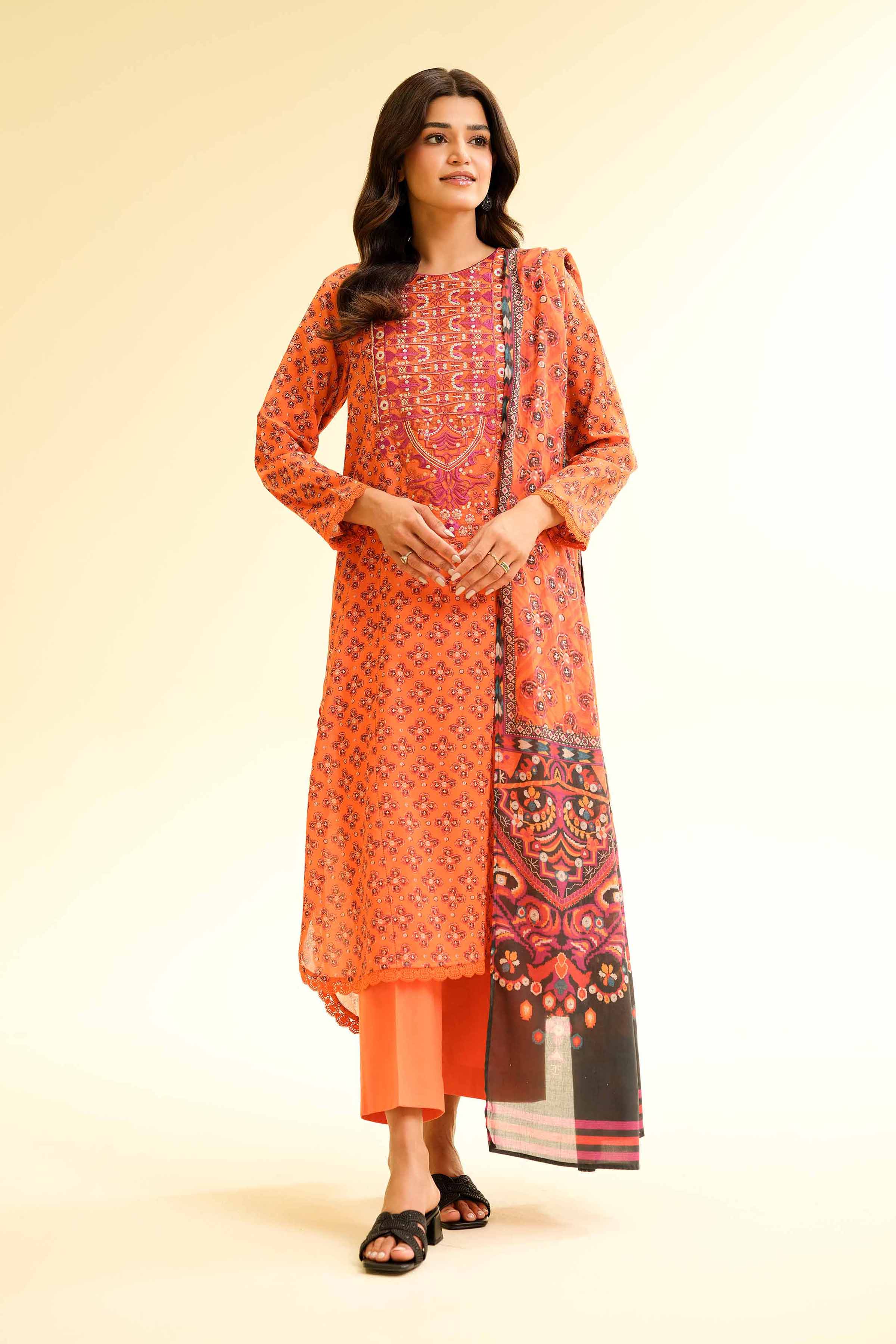 2 Piece - Printed Embroidered Suit - 42501164 for Women - Unstitched Collection | Nishat | Shop Online