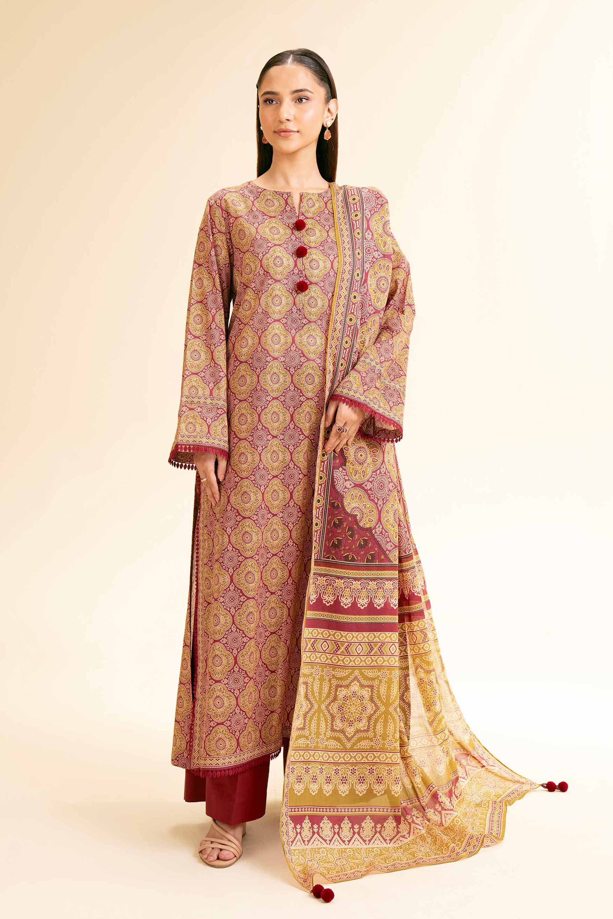 2 Piece - Printed Suit - 42501166 for Women - Unstitched Collection | Nishat | Shop Online