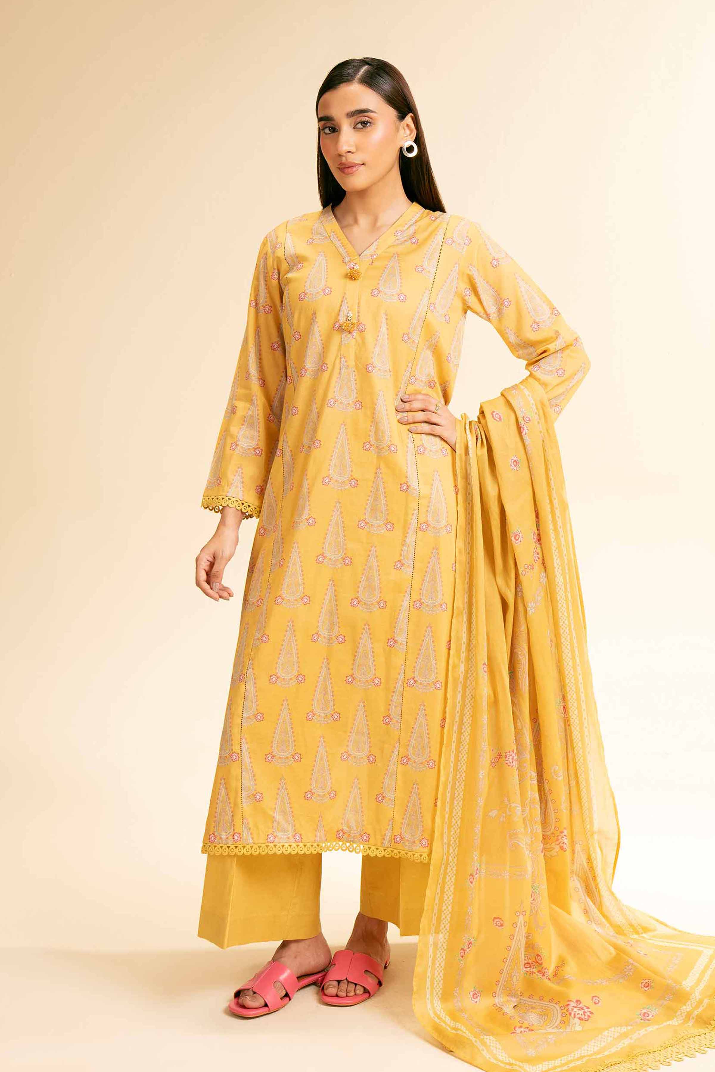 2 Piece - Printed Suit - 42501172 for Women - Unstitched Collection | Nishat | Shop Online