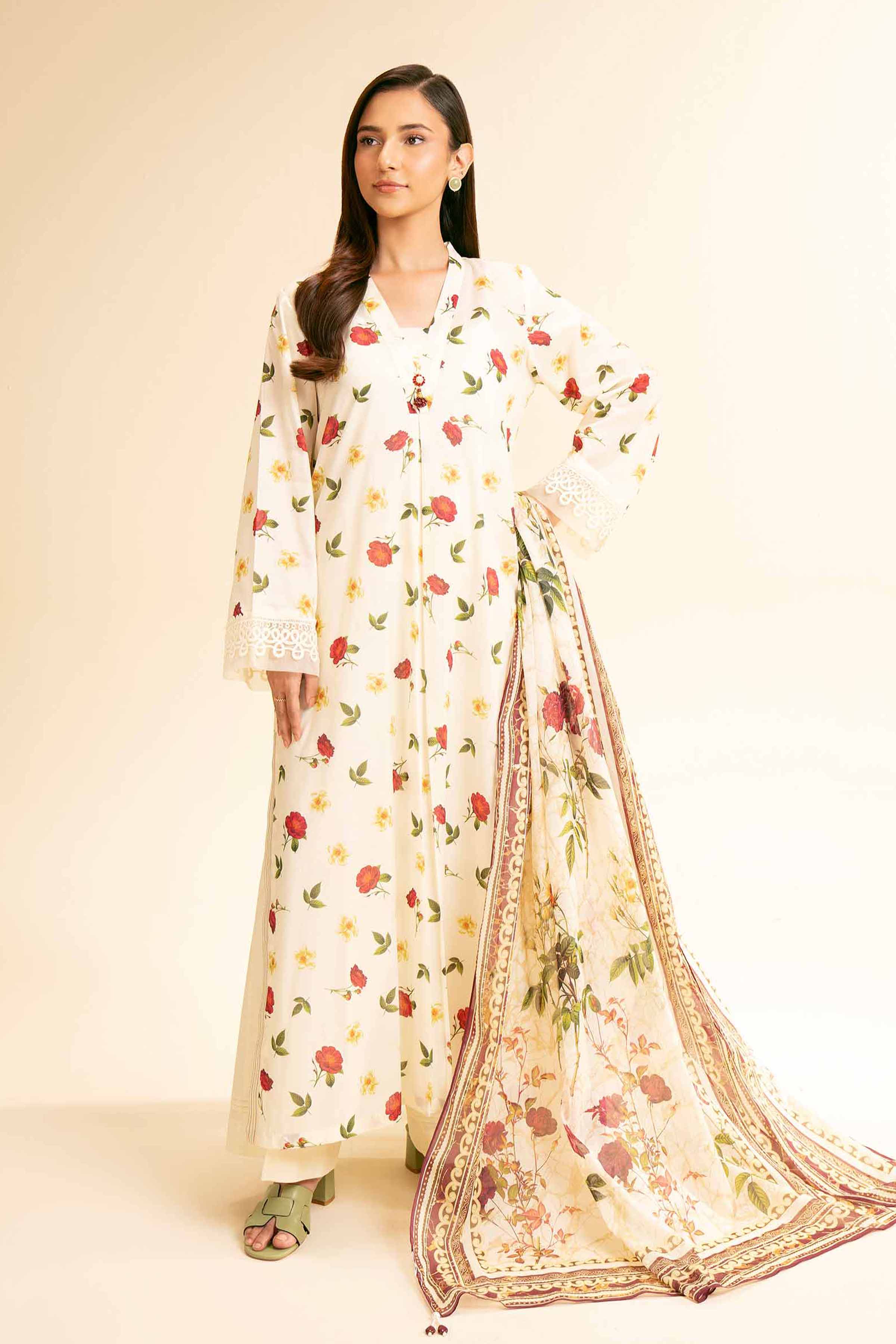2 Piece - Printed Suit - 42501174 for Women - Unstitched Collection | Nishat | Shop Online