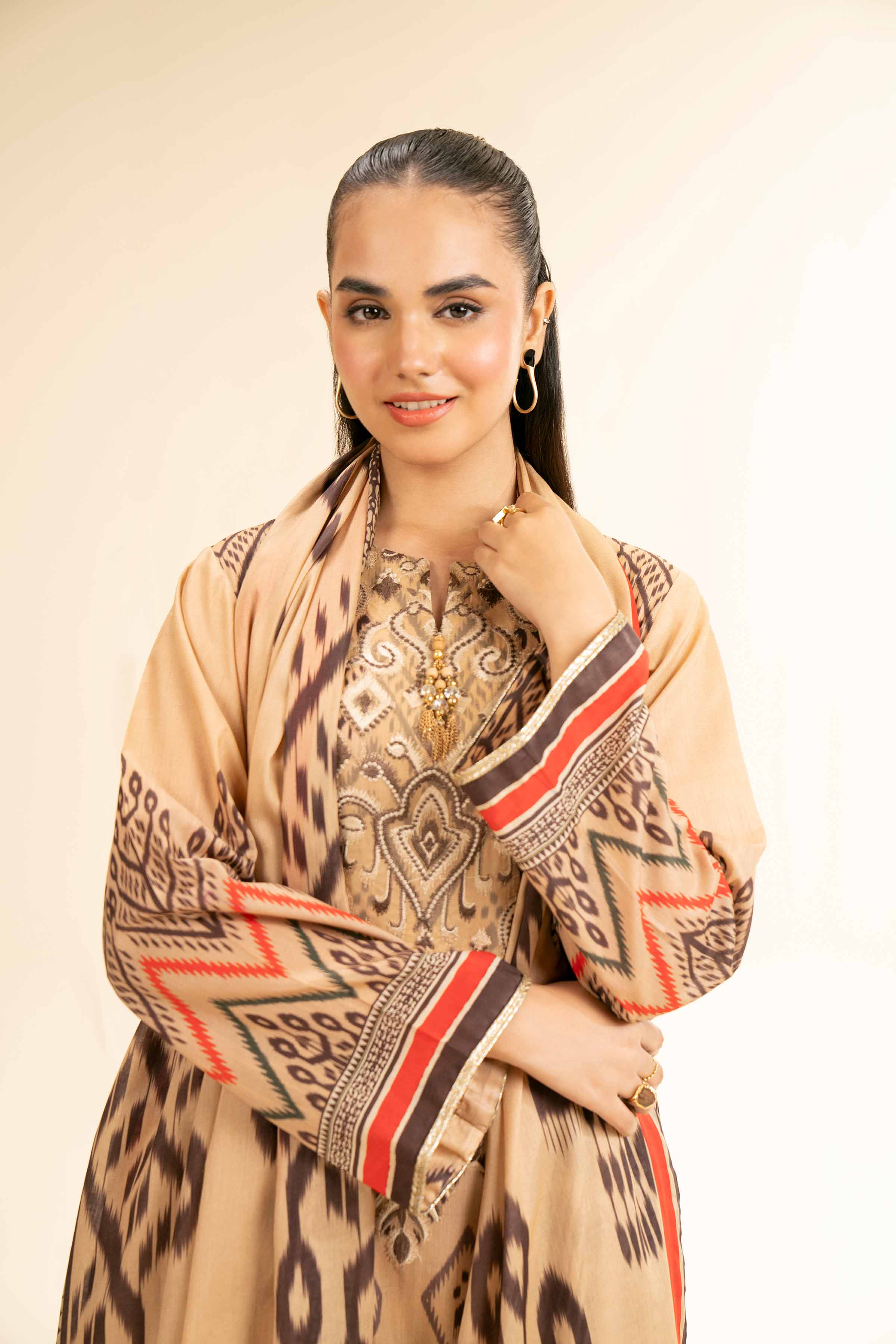 3 Piece - Digital Printed Embroidered Suit - 42501176 for Women - Unstitched Collection | Nishat | Shop Online