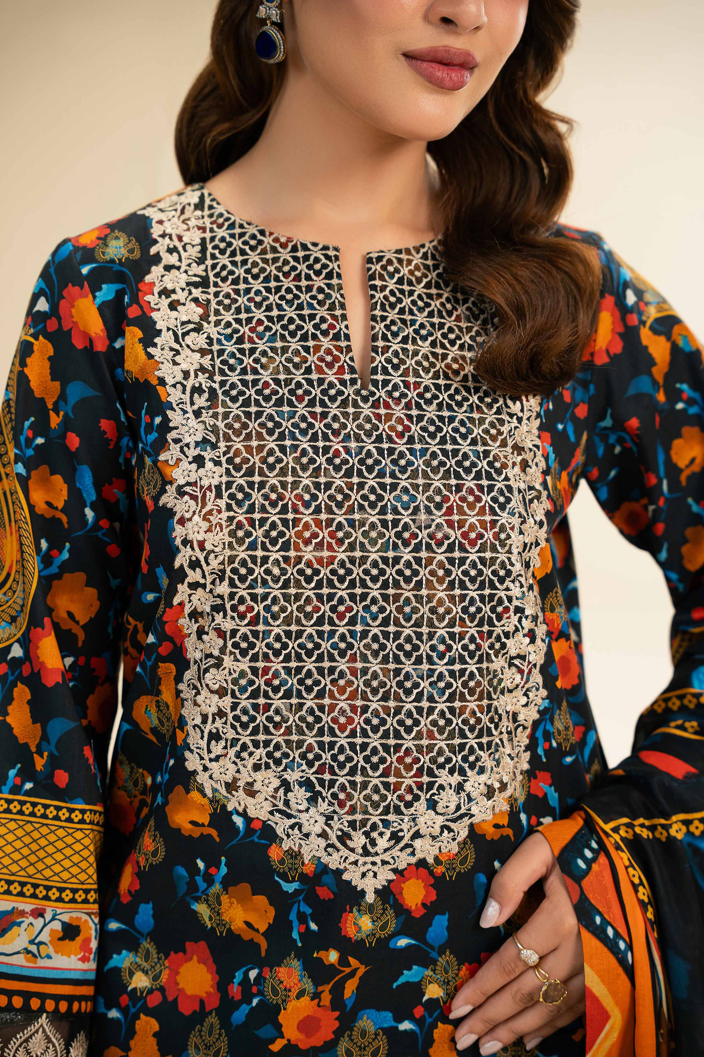 3 Piece - Digital Printed Embroidered Suit - 42501178 for Women - Unstitched Collection | Nishat | Shop Online