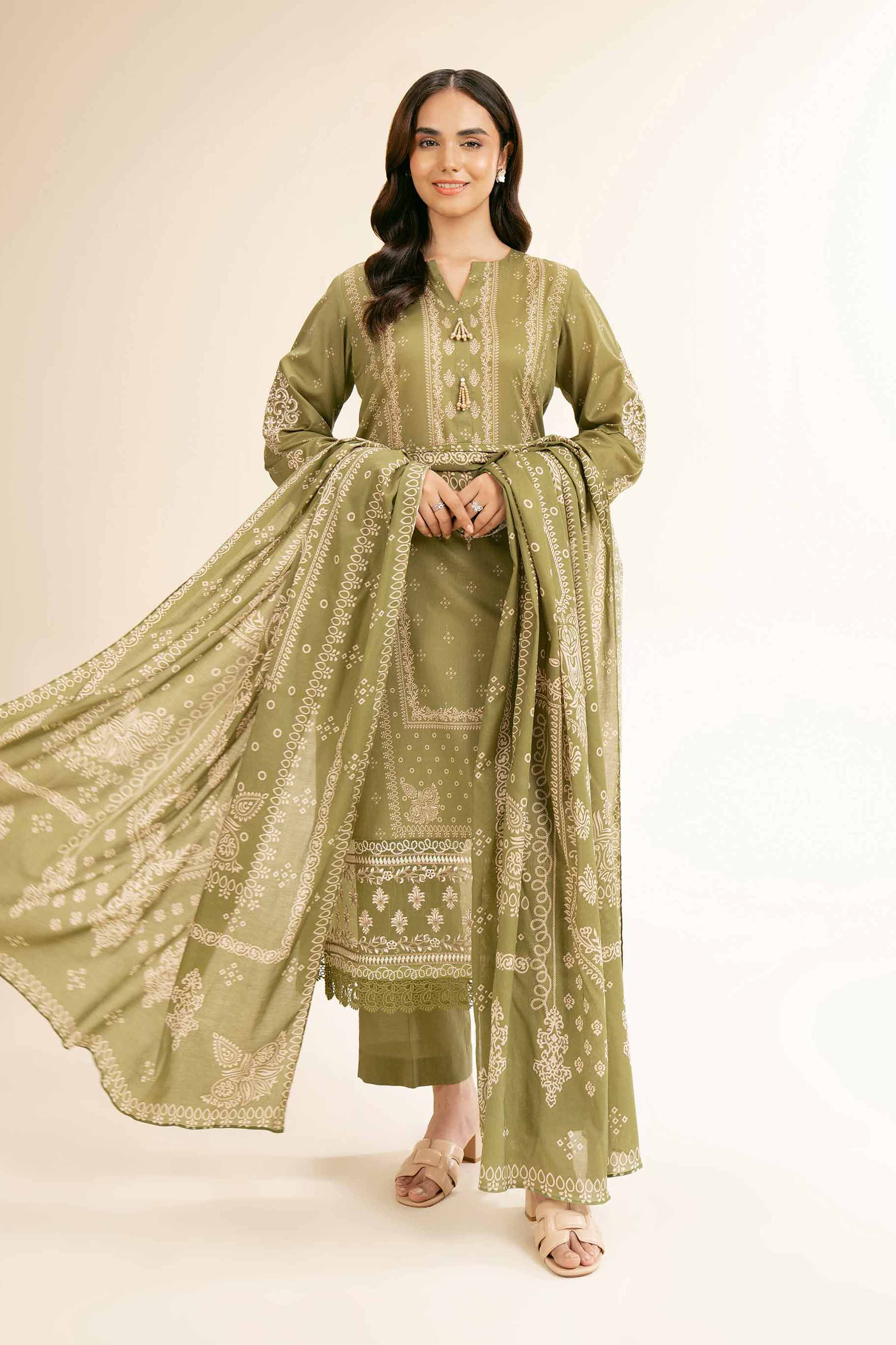 3 Piece - Digital Printed Embroidered Suit - 42501180 for Women - Unstitched Collection | Nishat | Shop Online