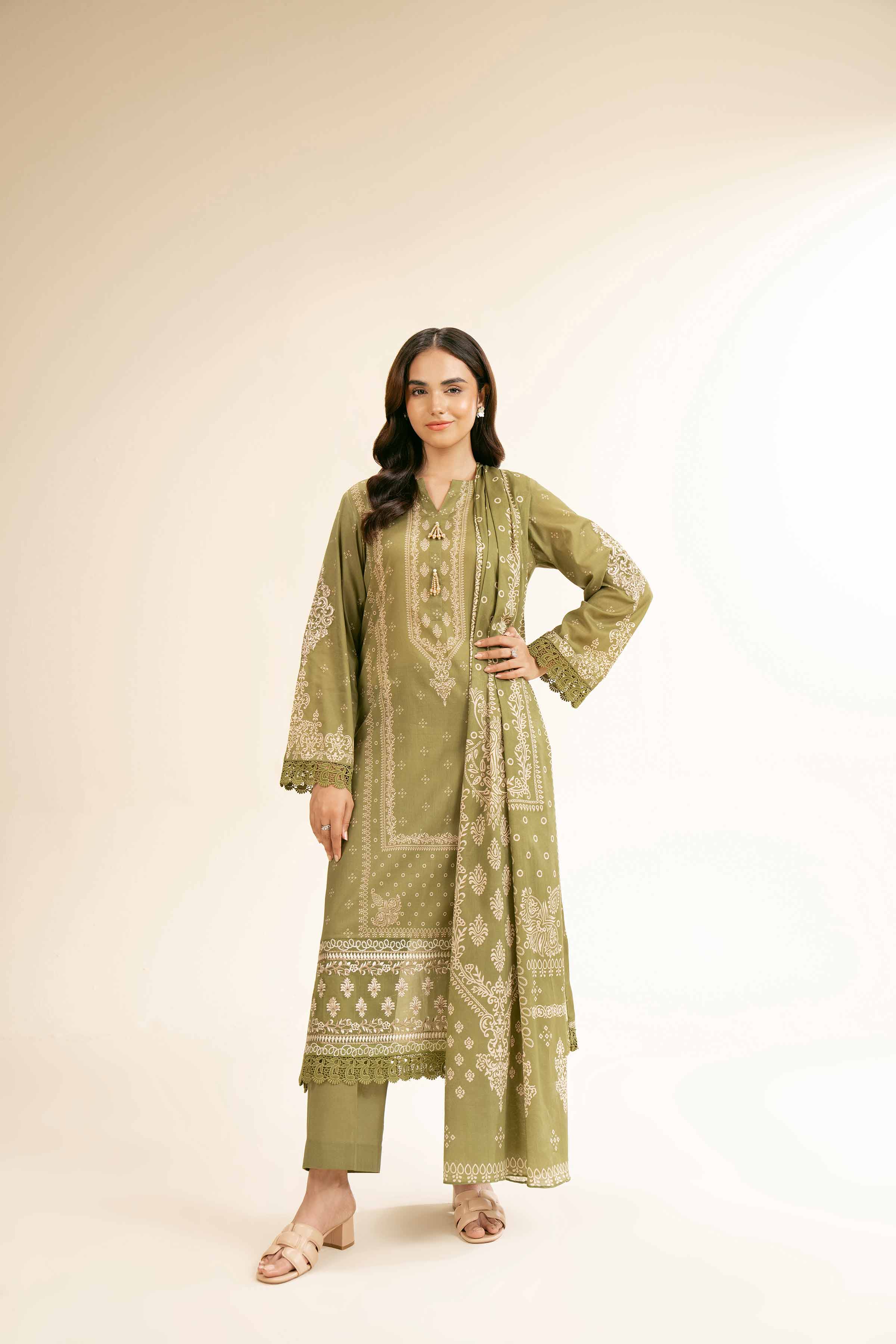 3 Piece - Digital Printed Embroidered Suit - 42501180 for Women - Unstitched Collection | Nishat | Shop Online
