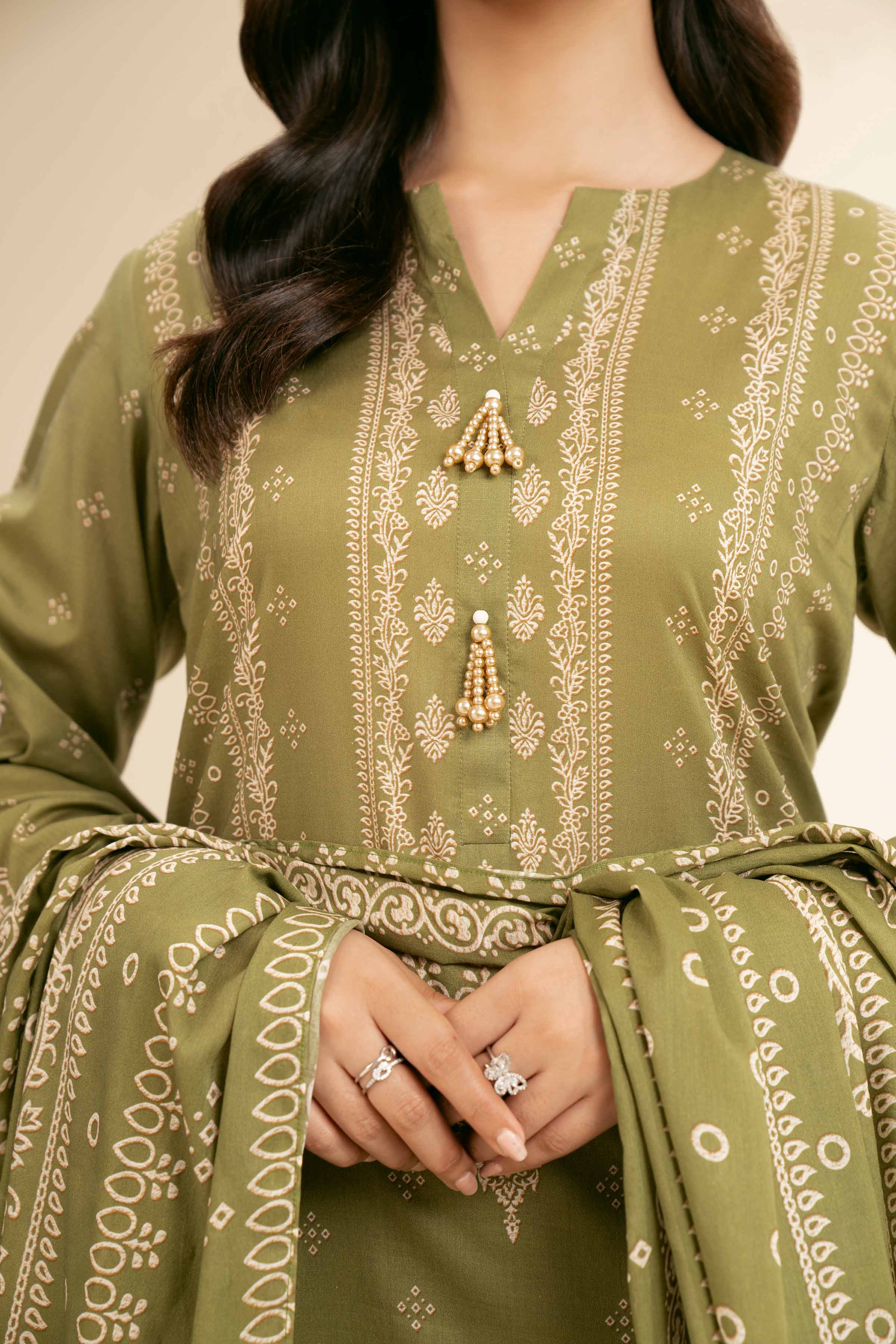 3 Piece - Digital Printed Embroidered Suit - 42501180 for Women - Unstitched Collection | Nishat | Shop Online