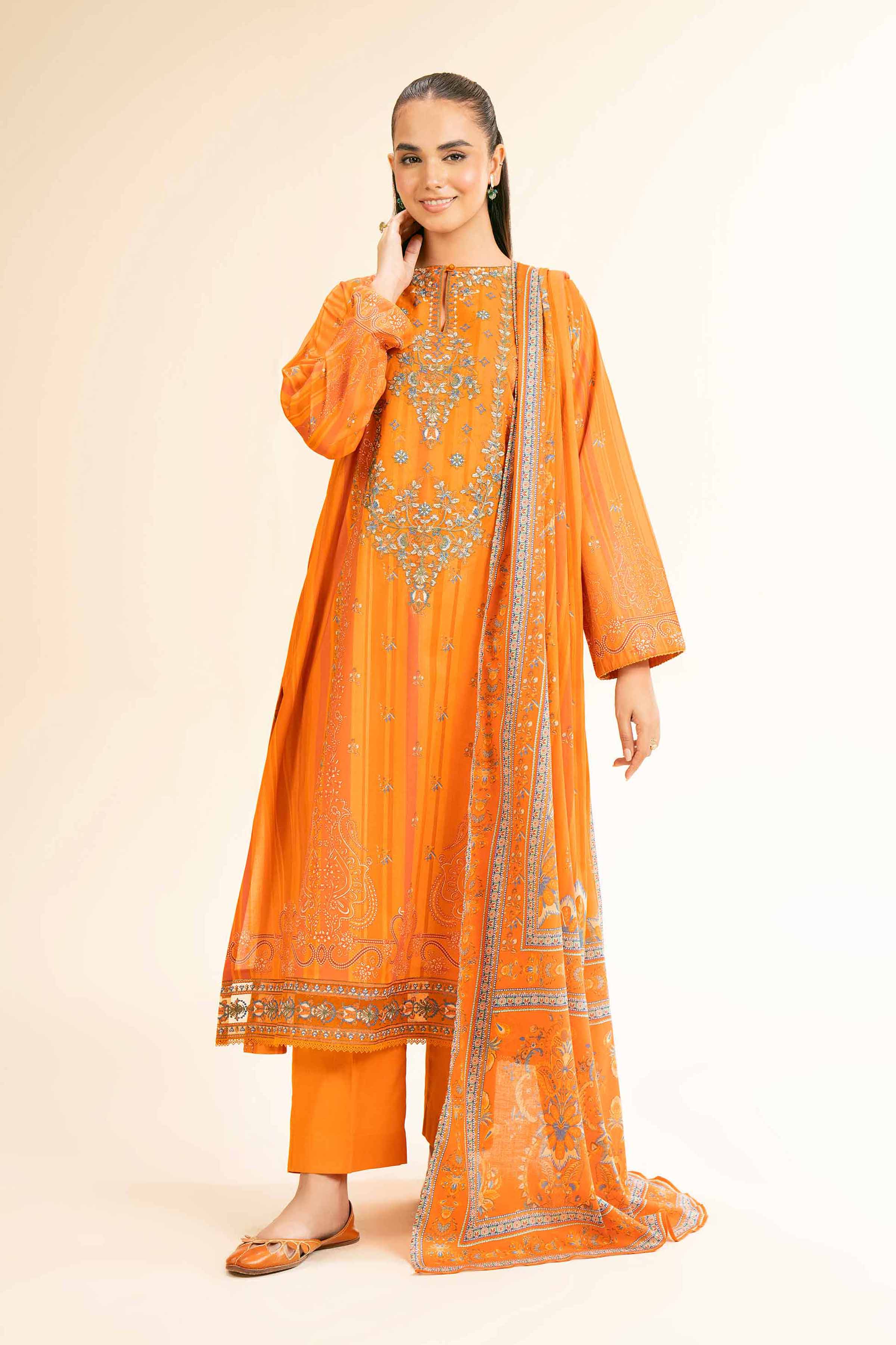 3 Piece - Digital Printed Embroidered Suit - 42501181 for Women - Unstitched Collection | Nishat | Shop Online