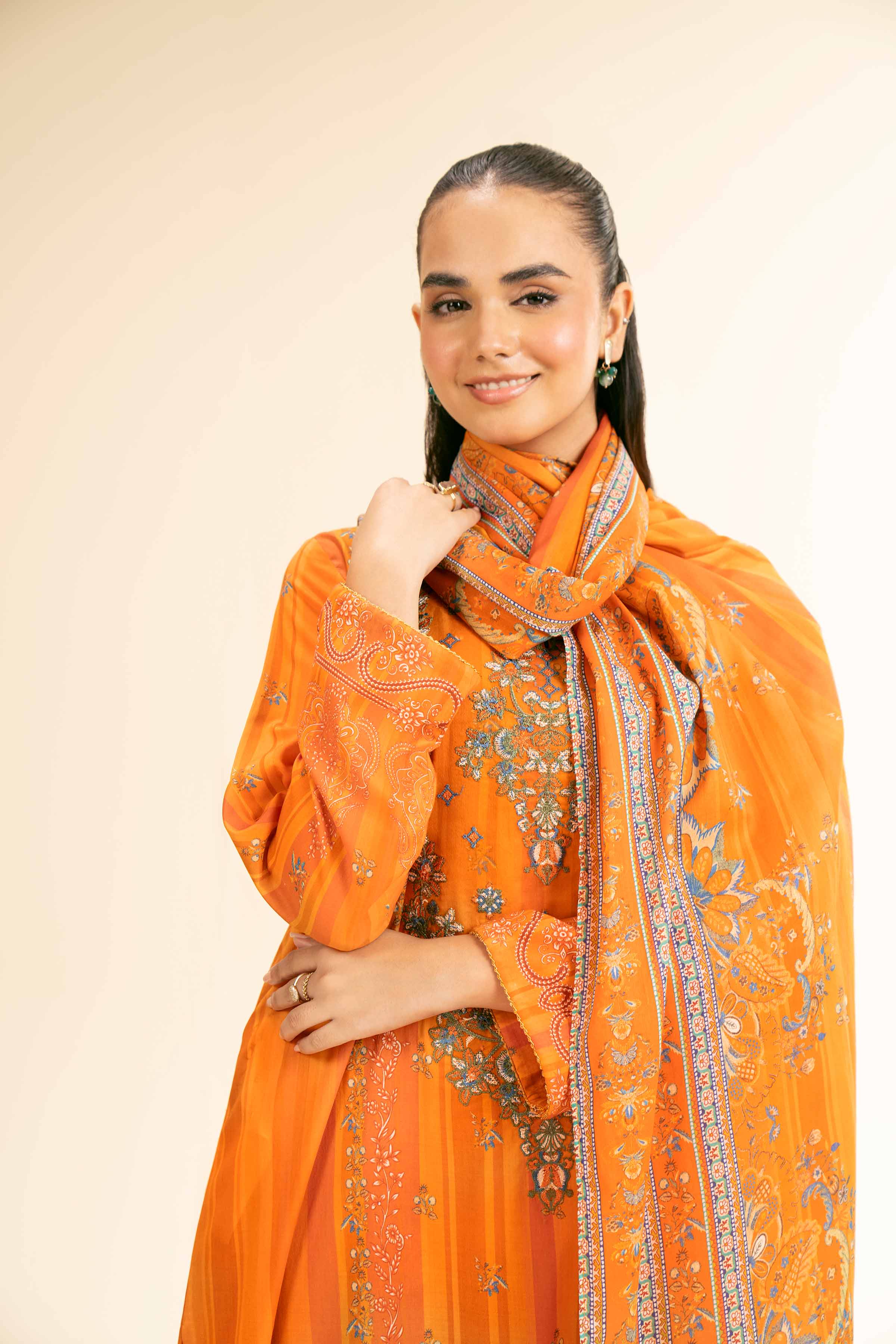 3 Piece - Digital Printed Embroidered Suit - 42501181 for Women - Unstitched Collection | Nishat | Shop Online