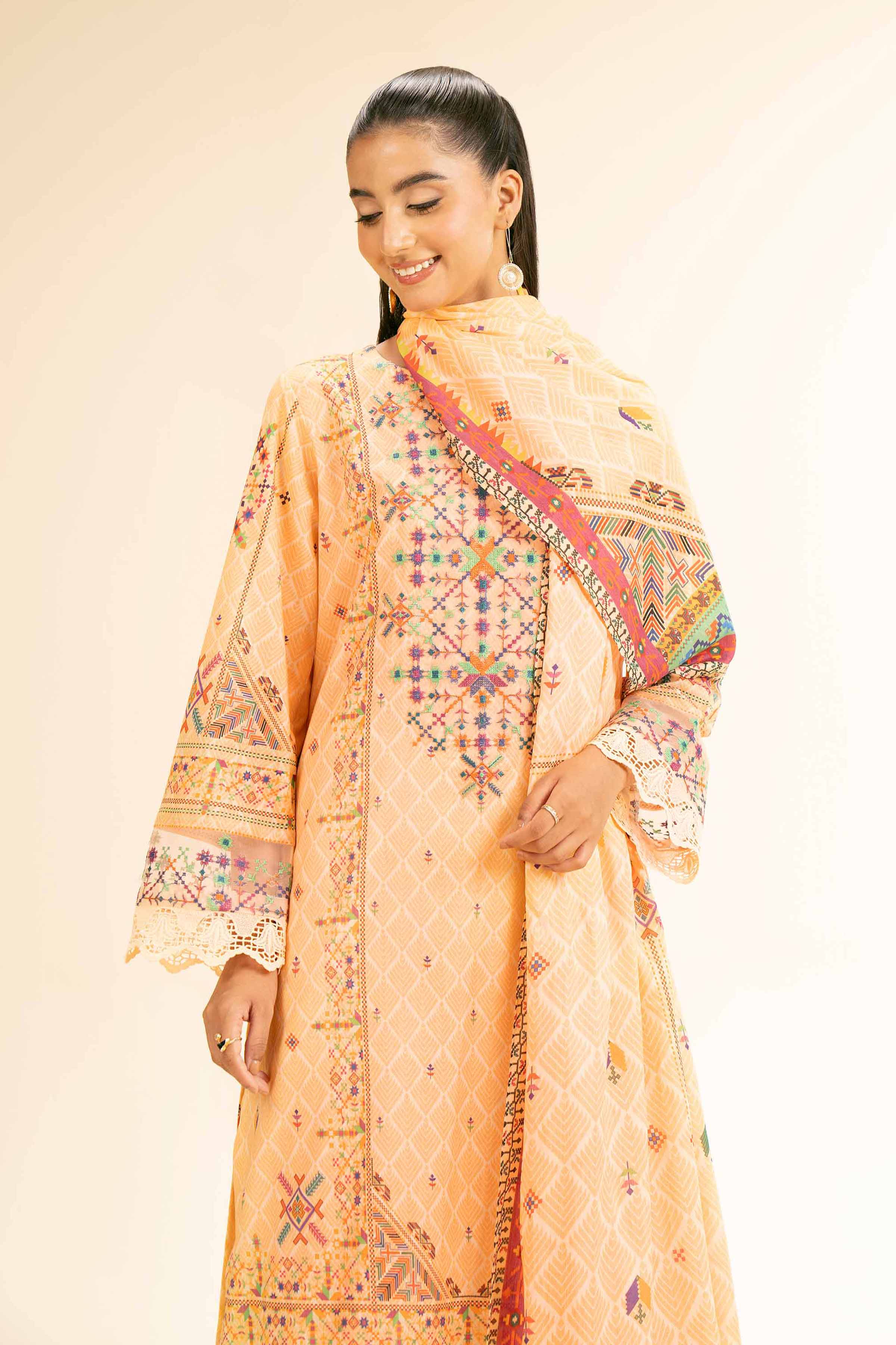 3 Piece - Digital Printed Embroidered Suit - 42501184 for Women - Unstitched Collection | Nishat | Shop Online