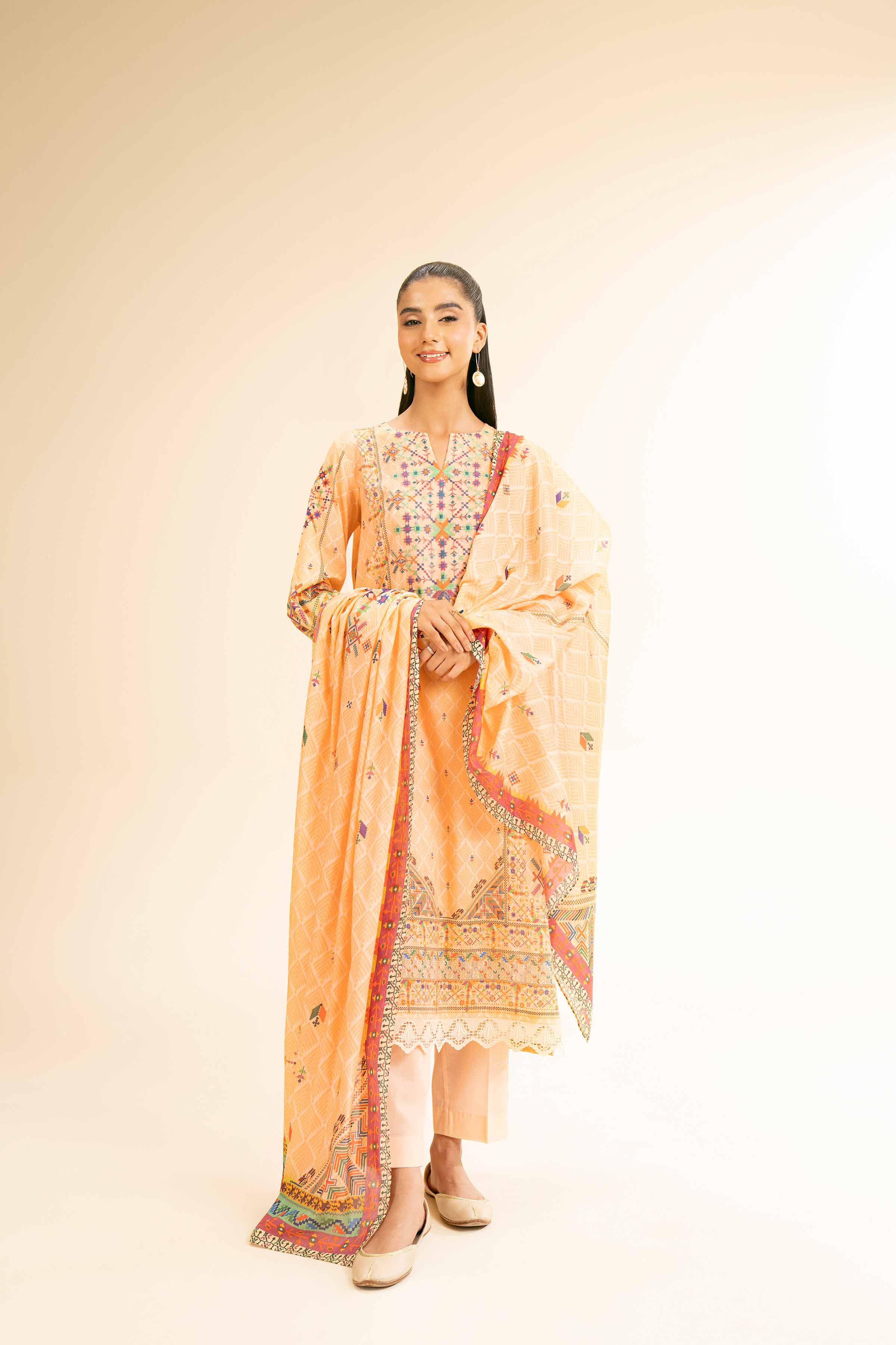 3 Piece - Digital Printed Embroidered Suit - 42501184 for Women - Unstitched Collection | Nishat | Shop Online
