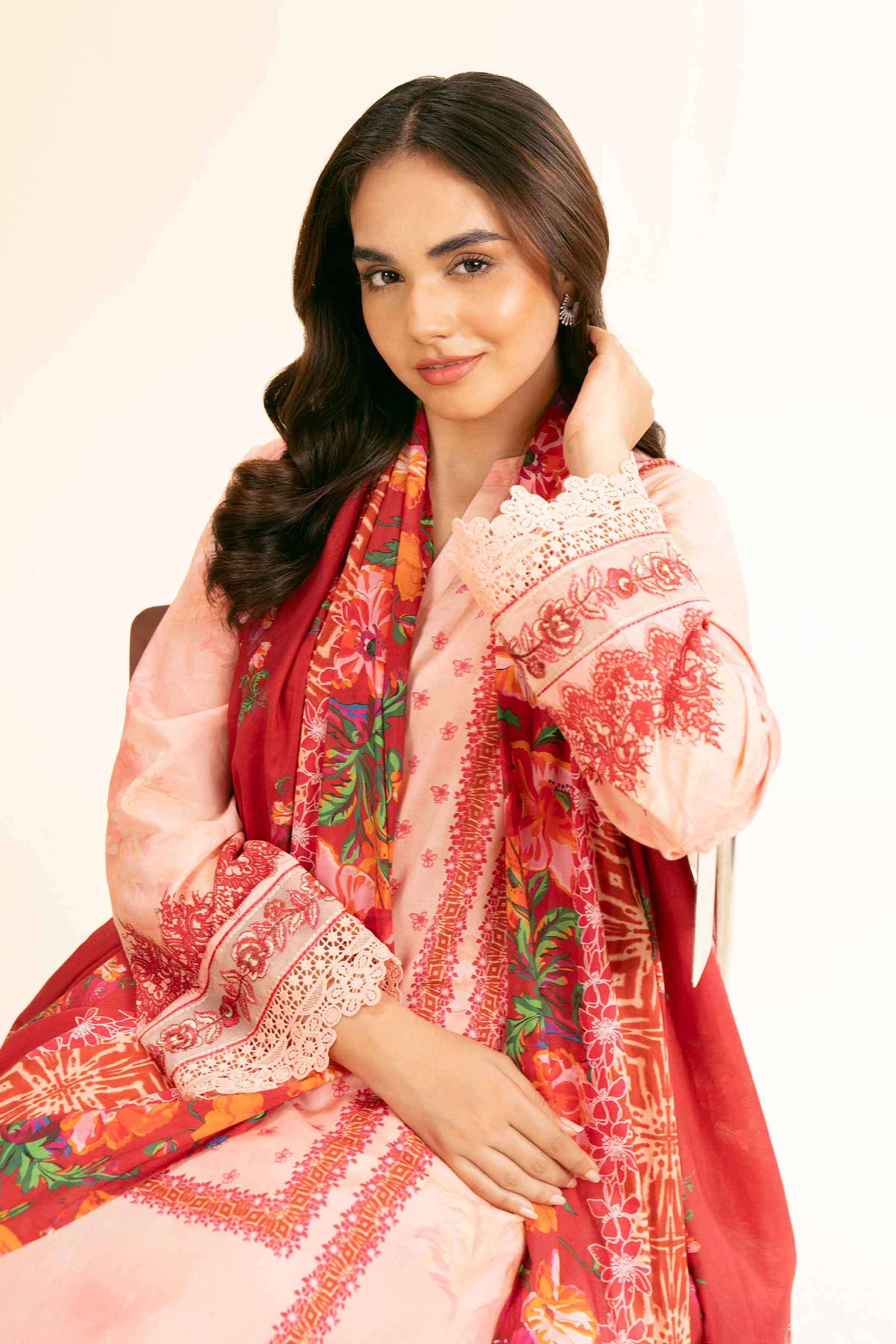 3 Piece - Digital Printed Embroidered Suit - 42501185 for Women - Unstitched Collection | Nishat | Shop Online