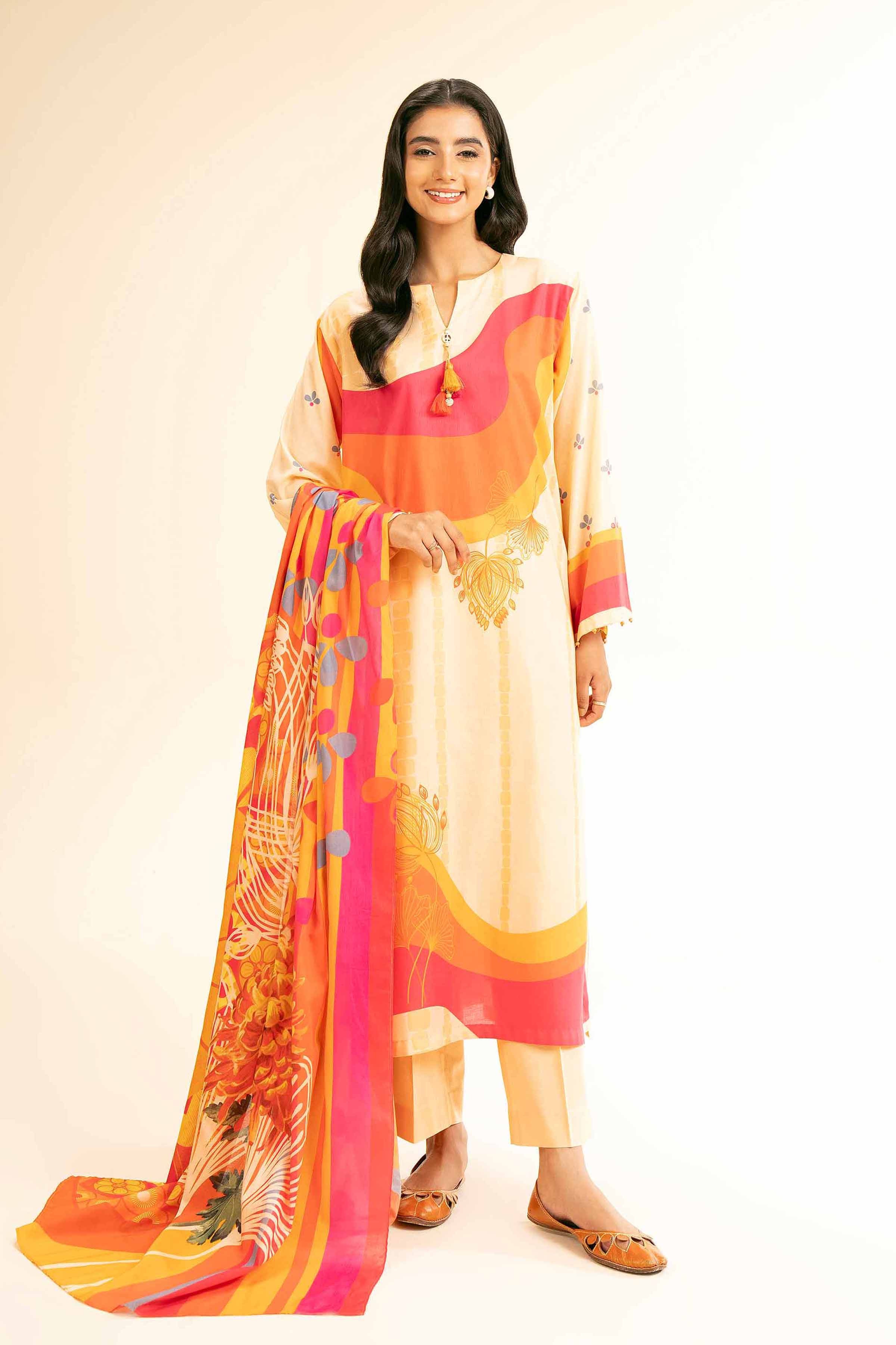 3 Piece - Digital Printed Suit - 42501186 for Women - Unstitched Collection | Nishat | Shop Online