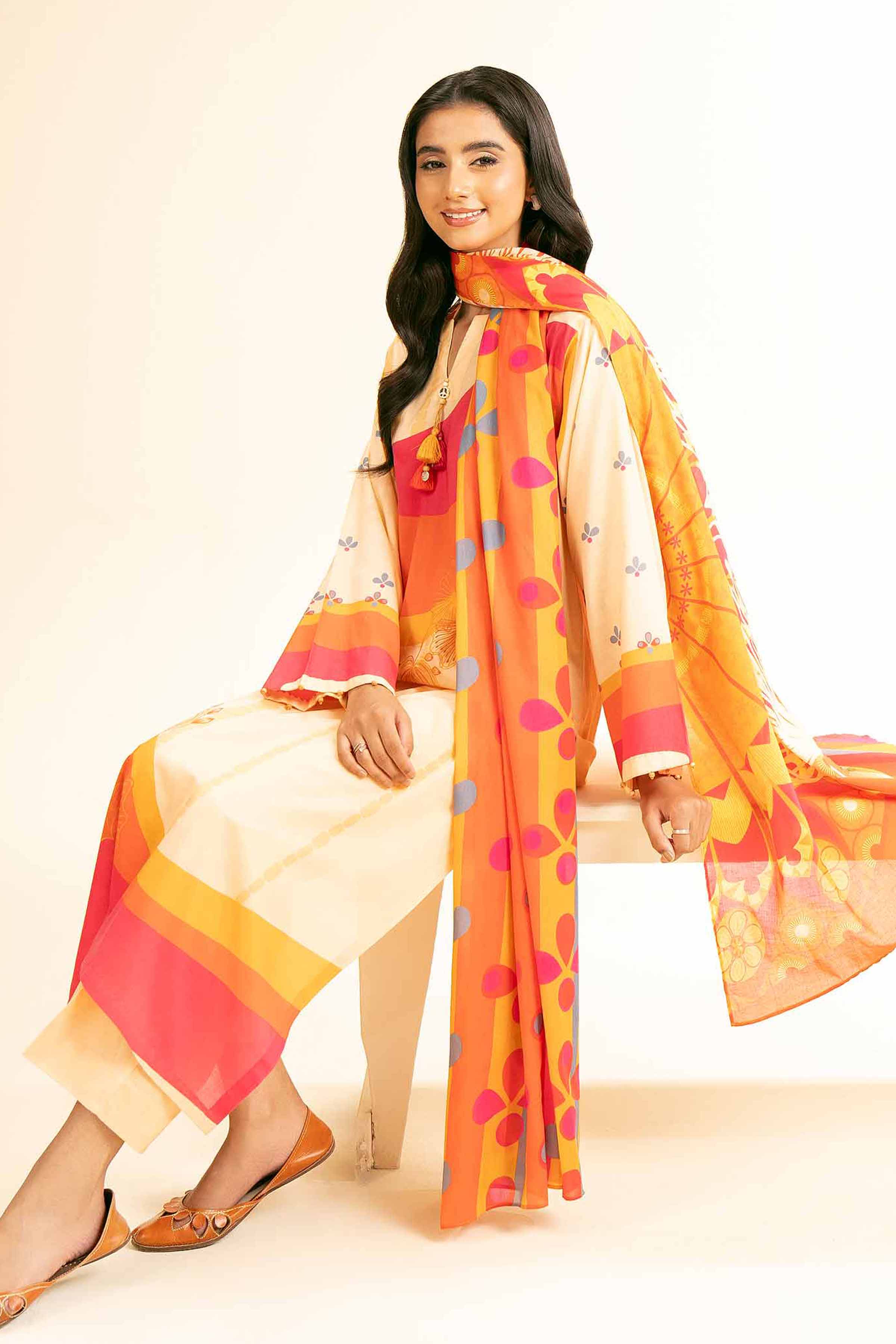 3 Piece - Digital Printed Suit - 42501186 for Women - Unstitched Collection | Nishat | Shop Online