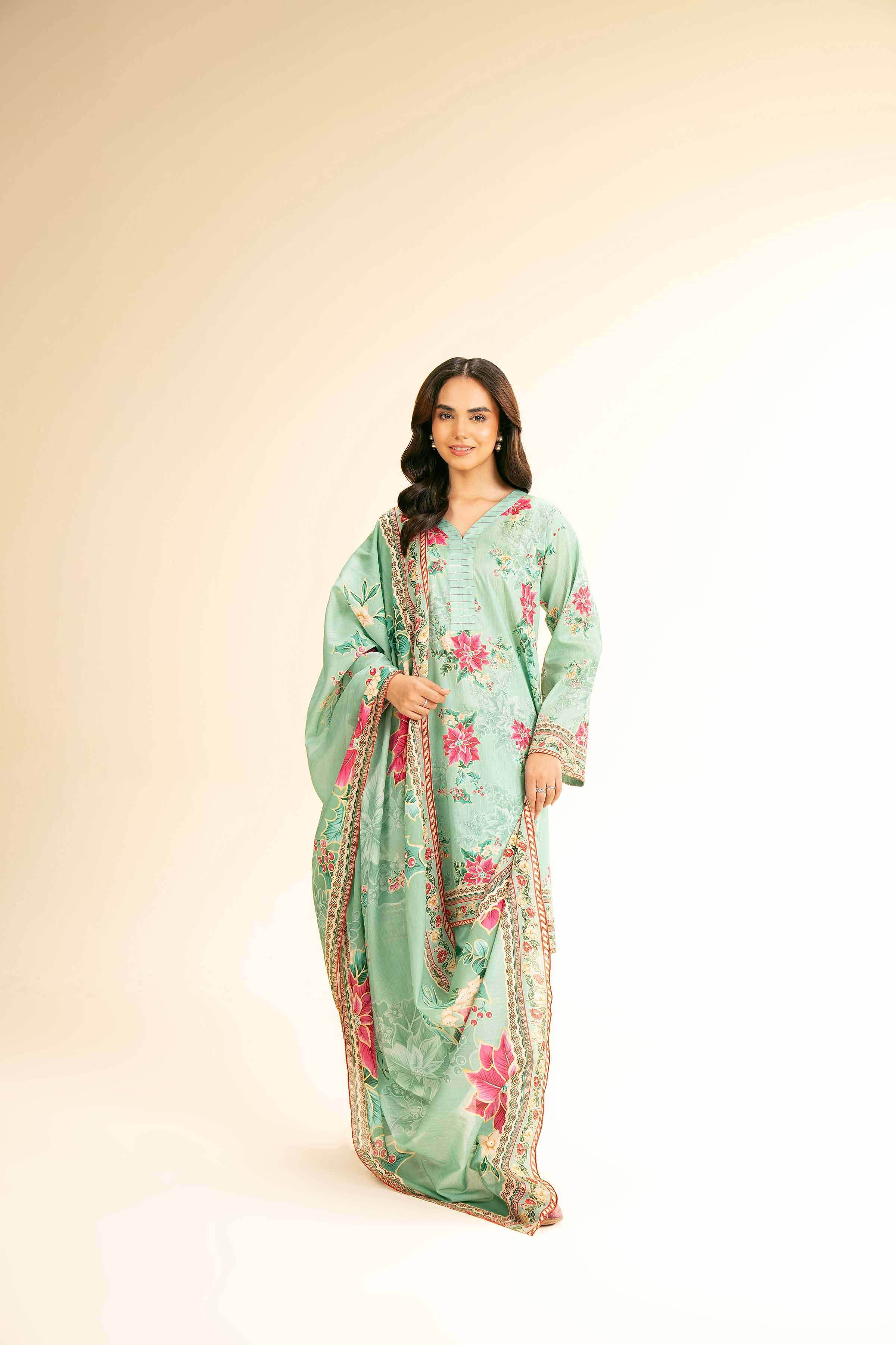 3 Piece - Digital Printed Suit - 42501187 for Women - Unstitched Collection | Nishat | Shop Online