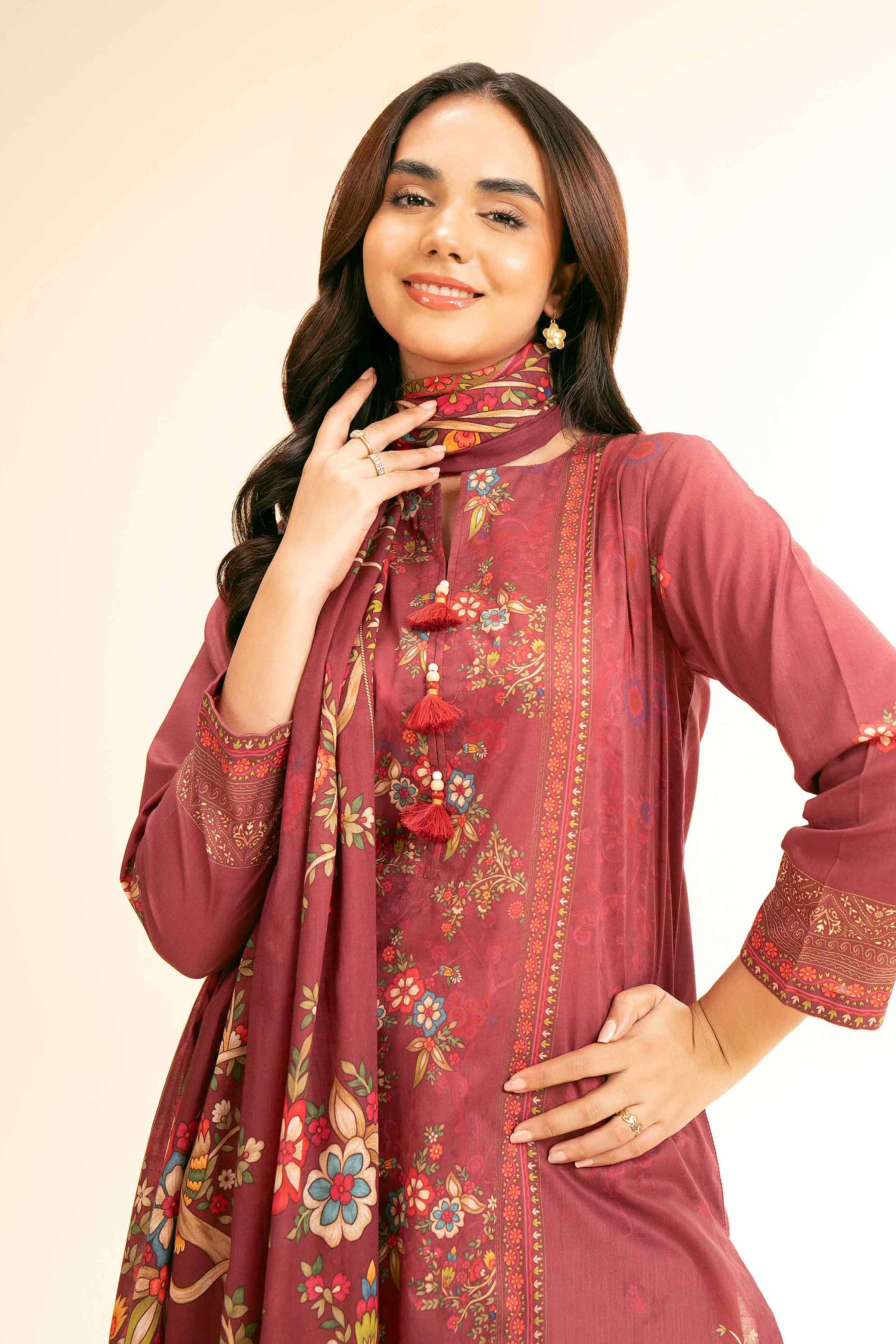 3 Piece - Digital Printed Suit - 42501189 for Women - Unstitched Collection | Nishat | Shop Online