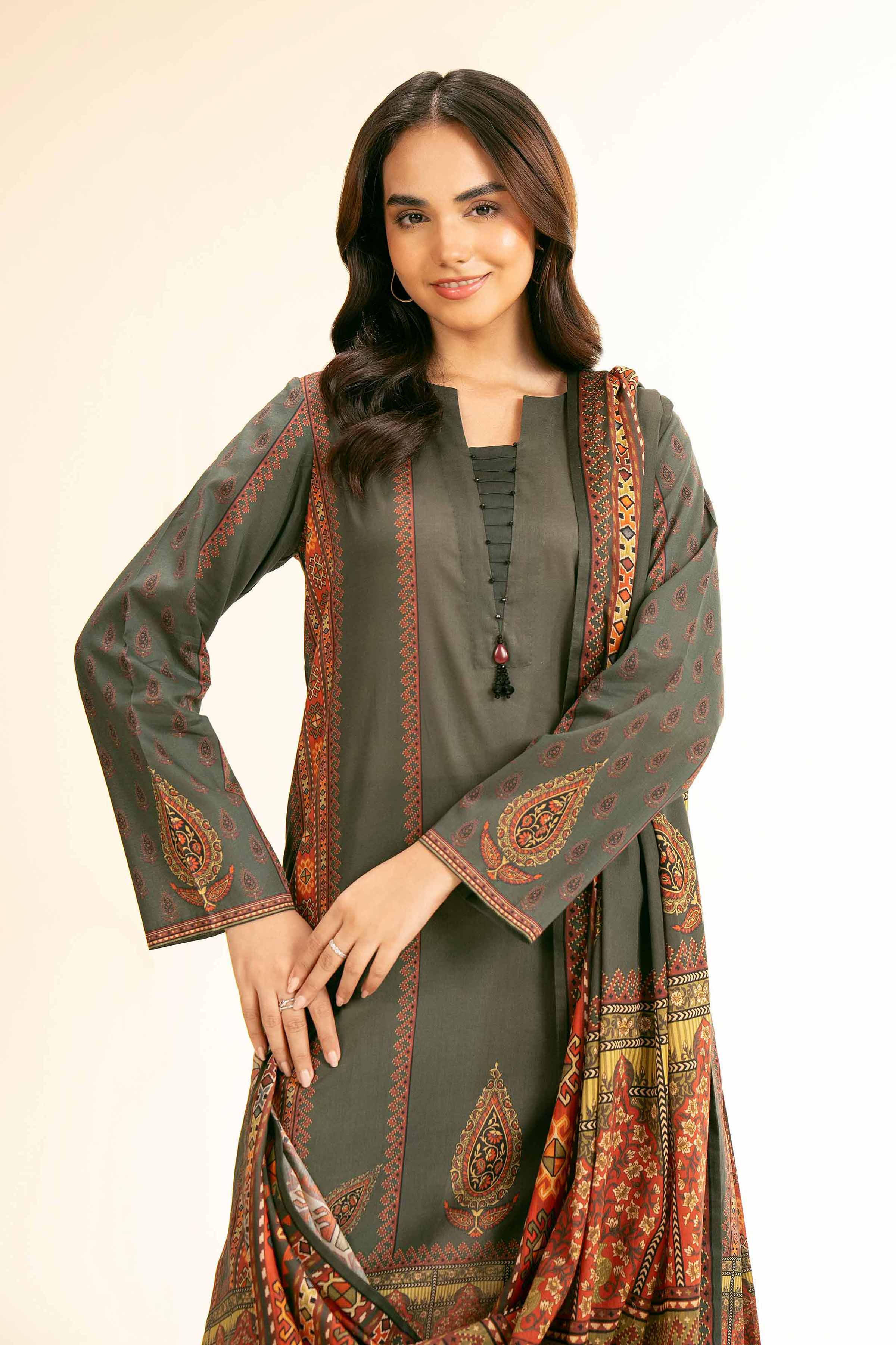 3 Piece - Digital Printed Suit - 42501190 for Women - Unstitched Collection | Nishat | Shop Online