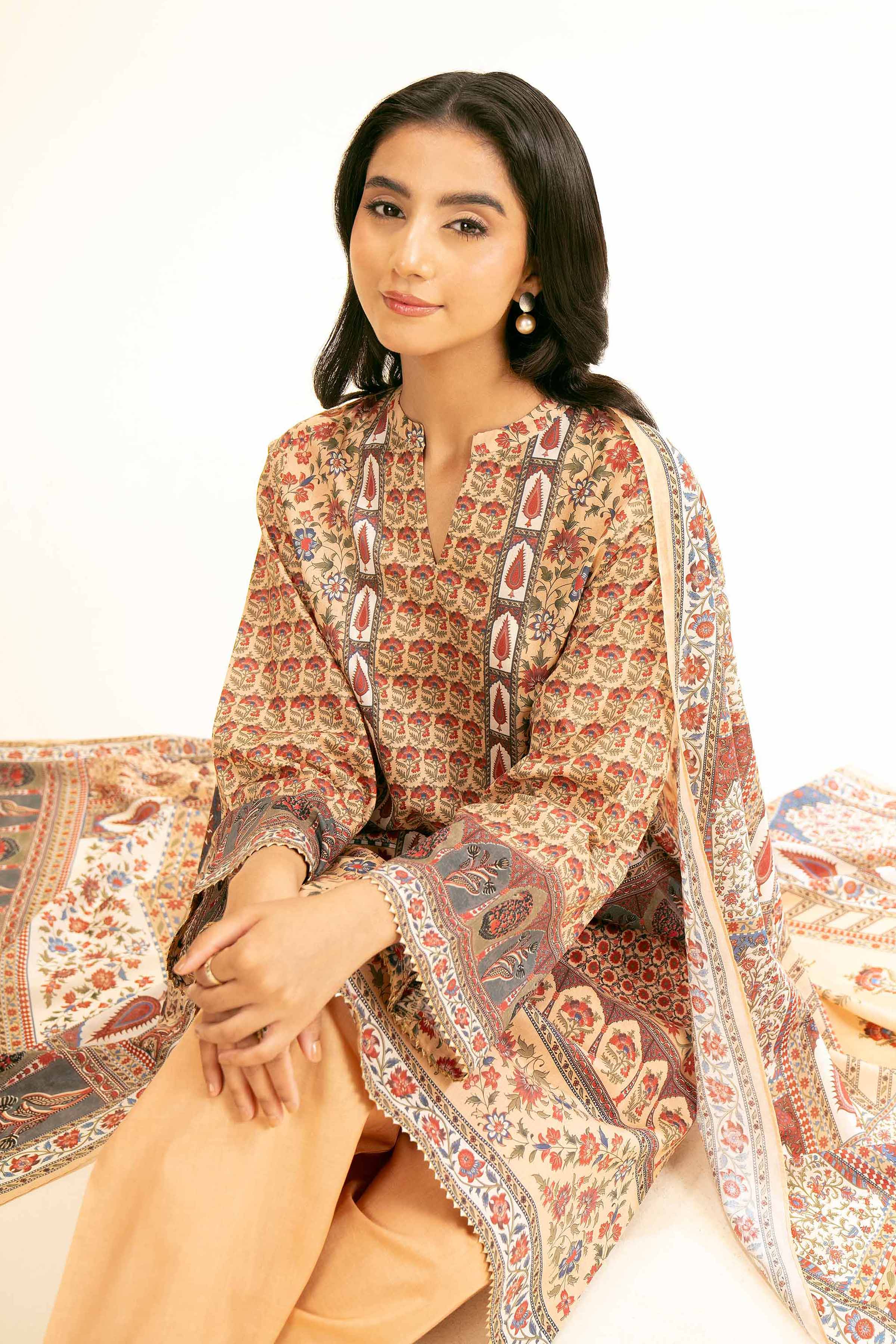 3 Piece - Digital Printed Suit - 42501194 for Women - Unstitched Collection | Nishat | Shop Online