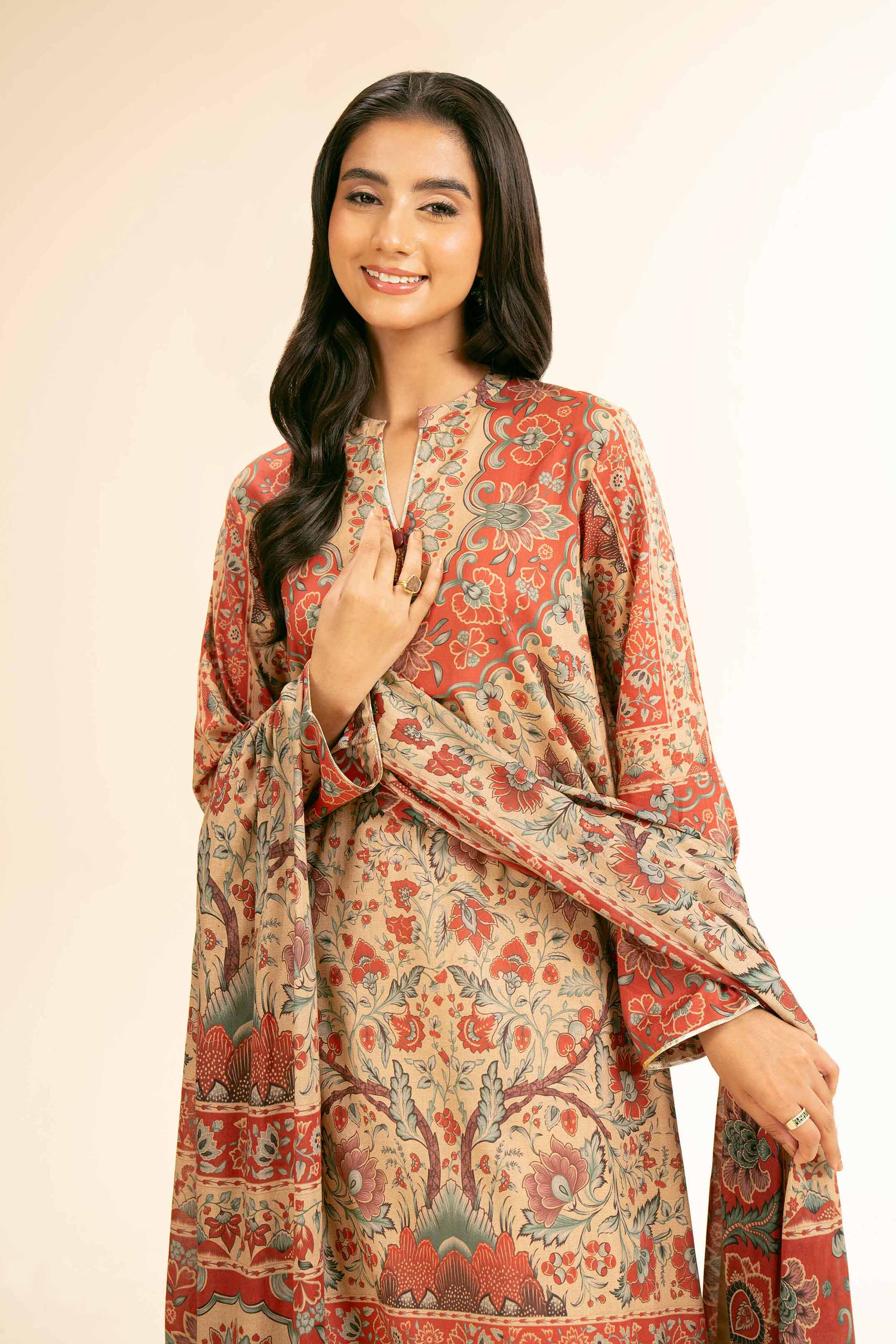 3 Piece - Digital Printed Suit - 42501195 for Women - Unstitched Collection | Nishat | Shop Online