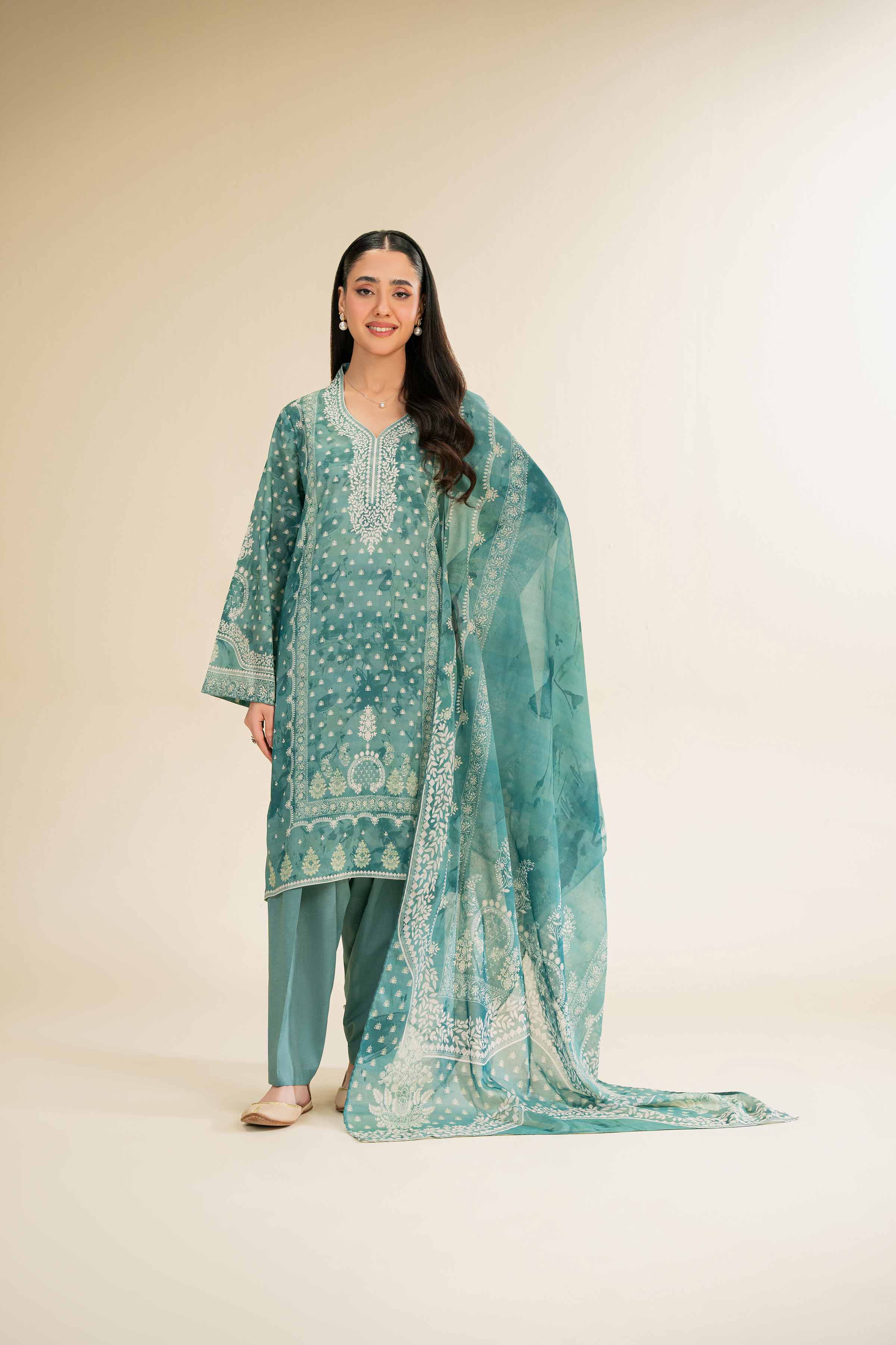 3 Piece - Digital Printed Suit - 42501197 for Women - Unstitched Collection | Nishat | Shop Online