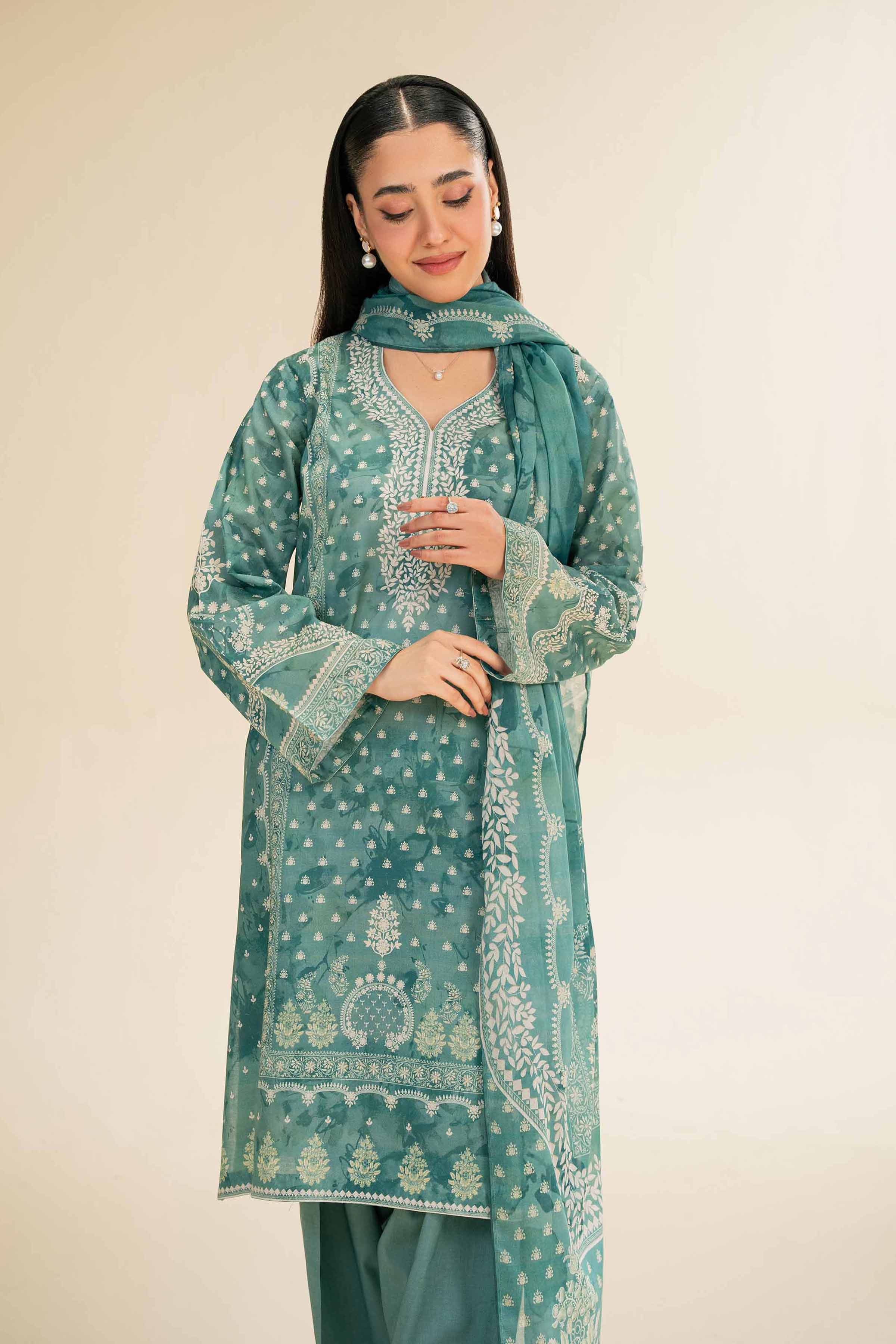 3 Piece - Digital Printed Suit - 42501197 for Women - Unstitched Collection | Nishat | Shop Online