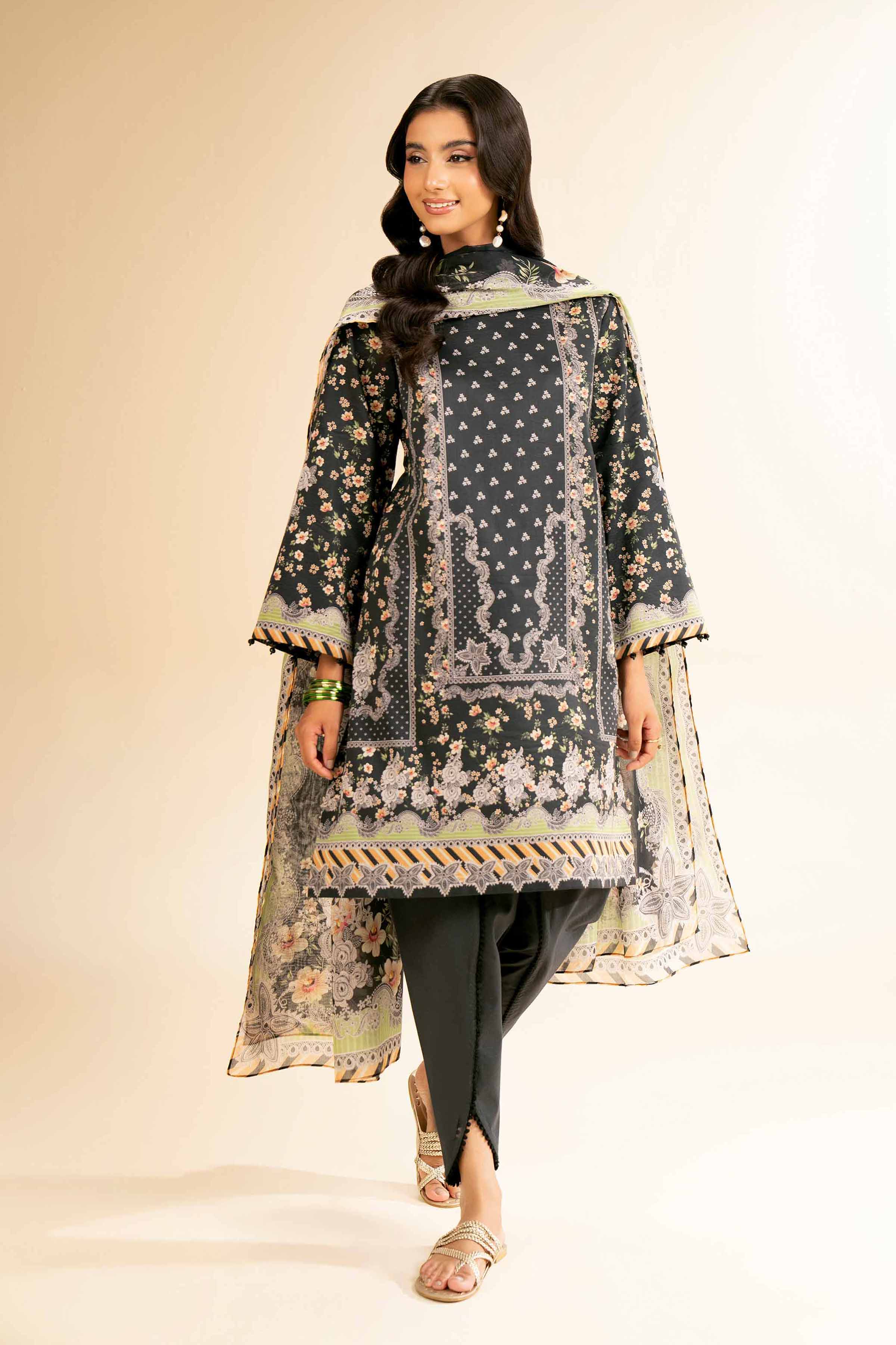 3 Piece - Digital Printed Suit - 42501198 for Women - Unstitched Collection | Nishat | Shop Online