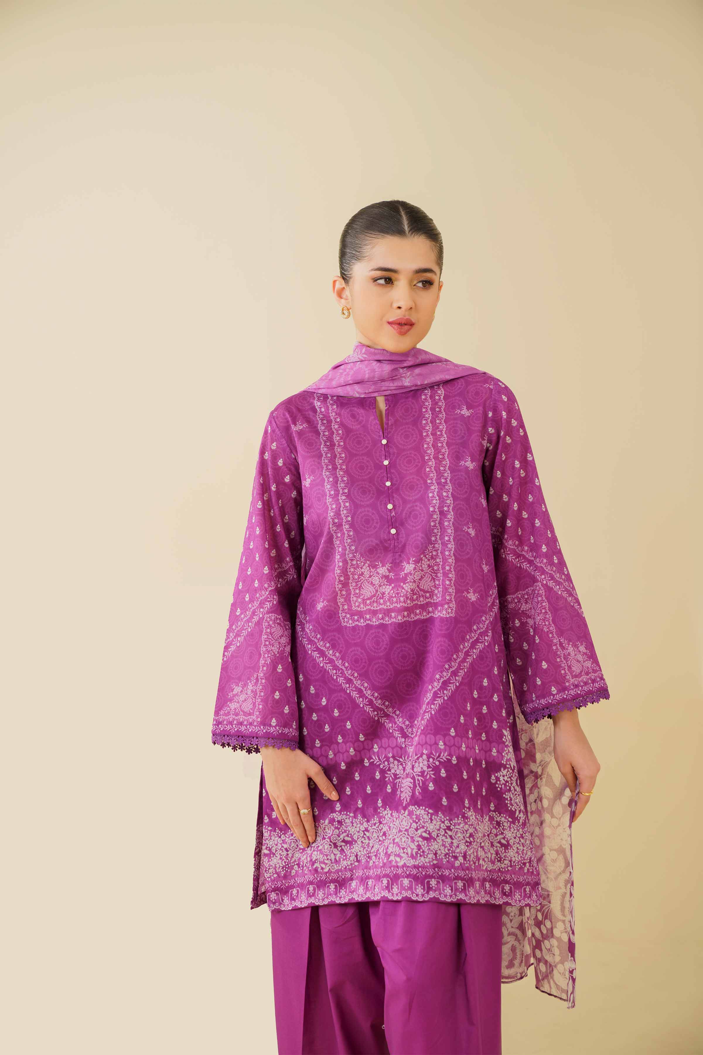 3 Piece - Digital Printed Suit - 42501199 for Women - Unstitched Collection | Nishat | Shop Online