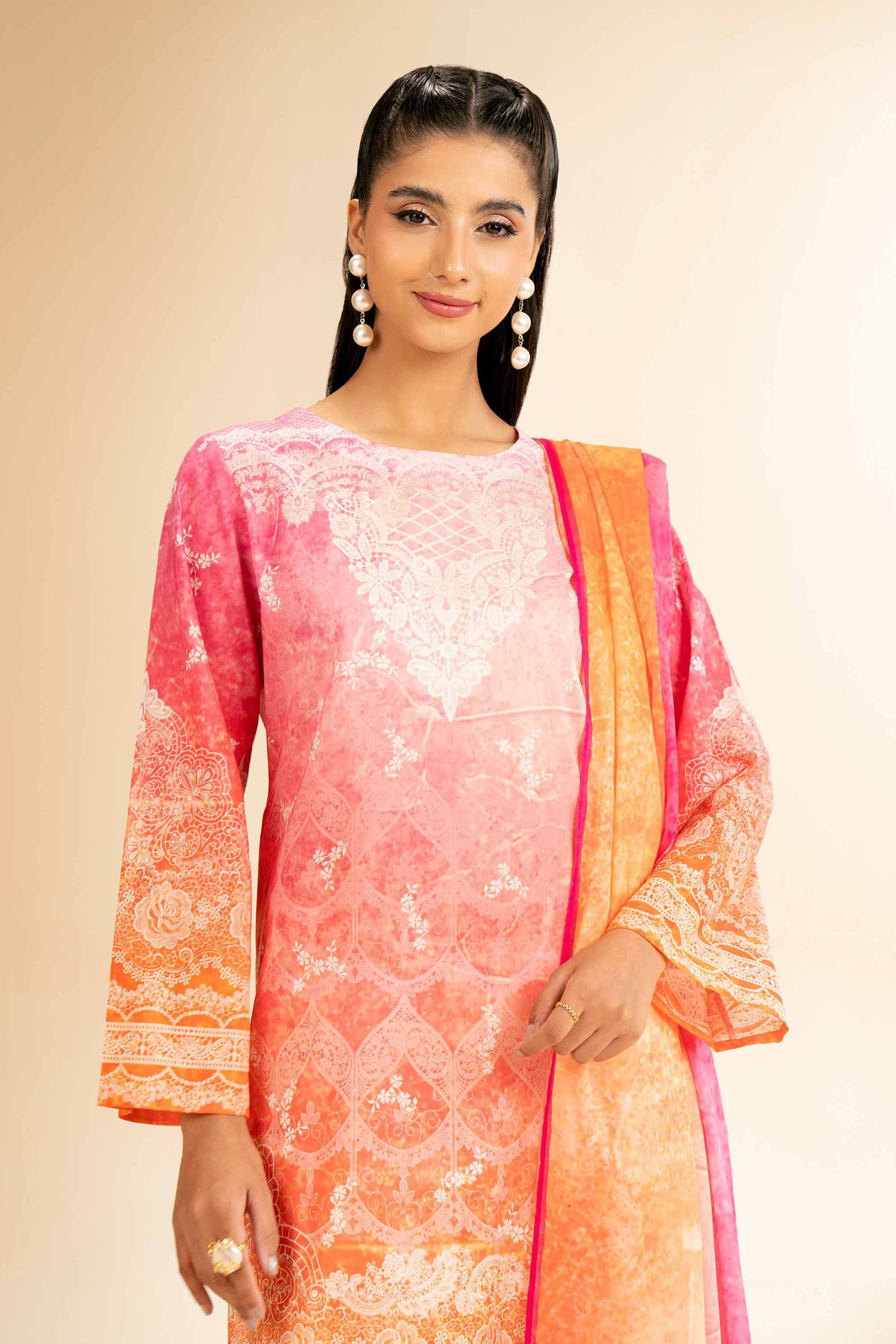 3 Piece - Digital Printed Suit - 42501200 for Women - Unstitched Collection | Nishat | Shop Online