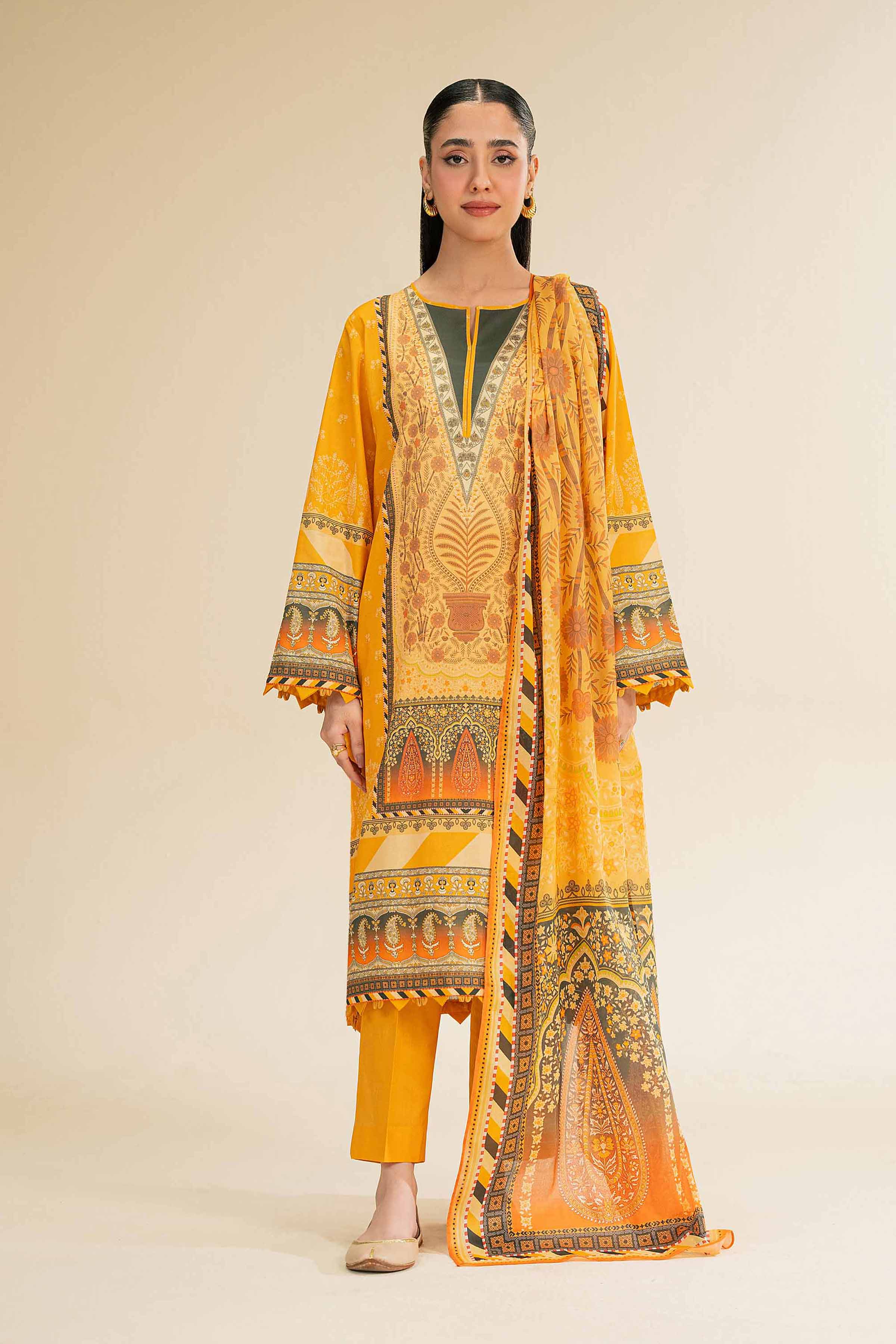 3 Piece - Digital Printed Suit - 42501202 for Women - Unstitched Collection | Nishat | Shop Online
