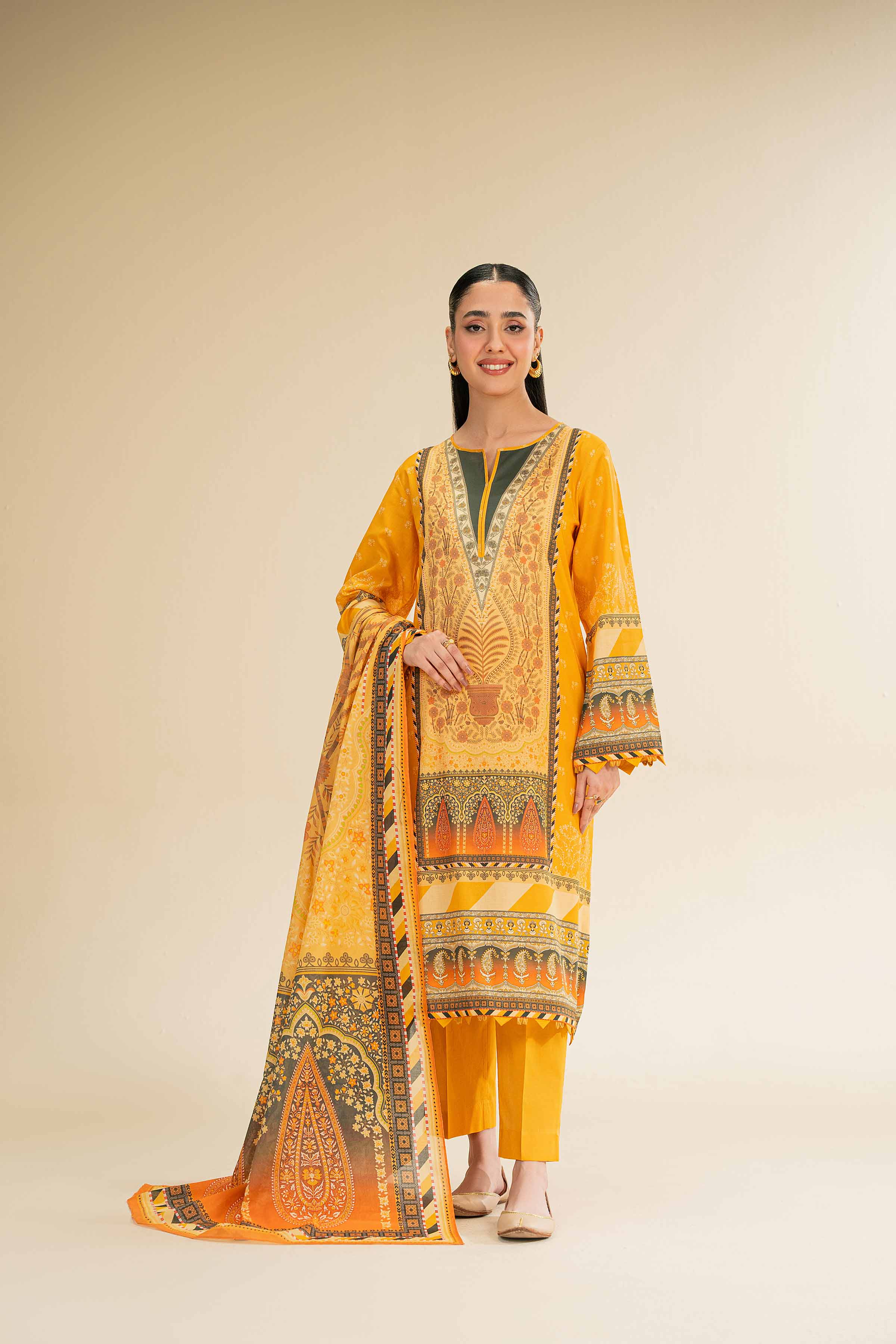 3 Piece - Digital Printed Suit - 42501202 for Women - Unstitched Collection | Nishat | Shop Online