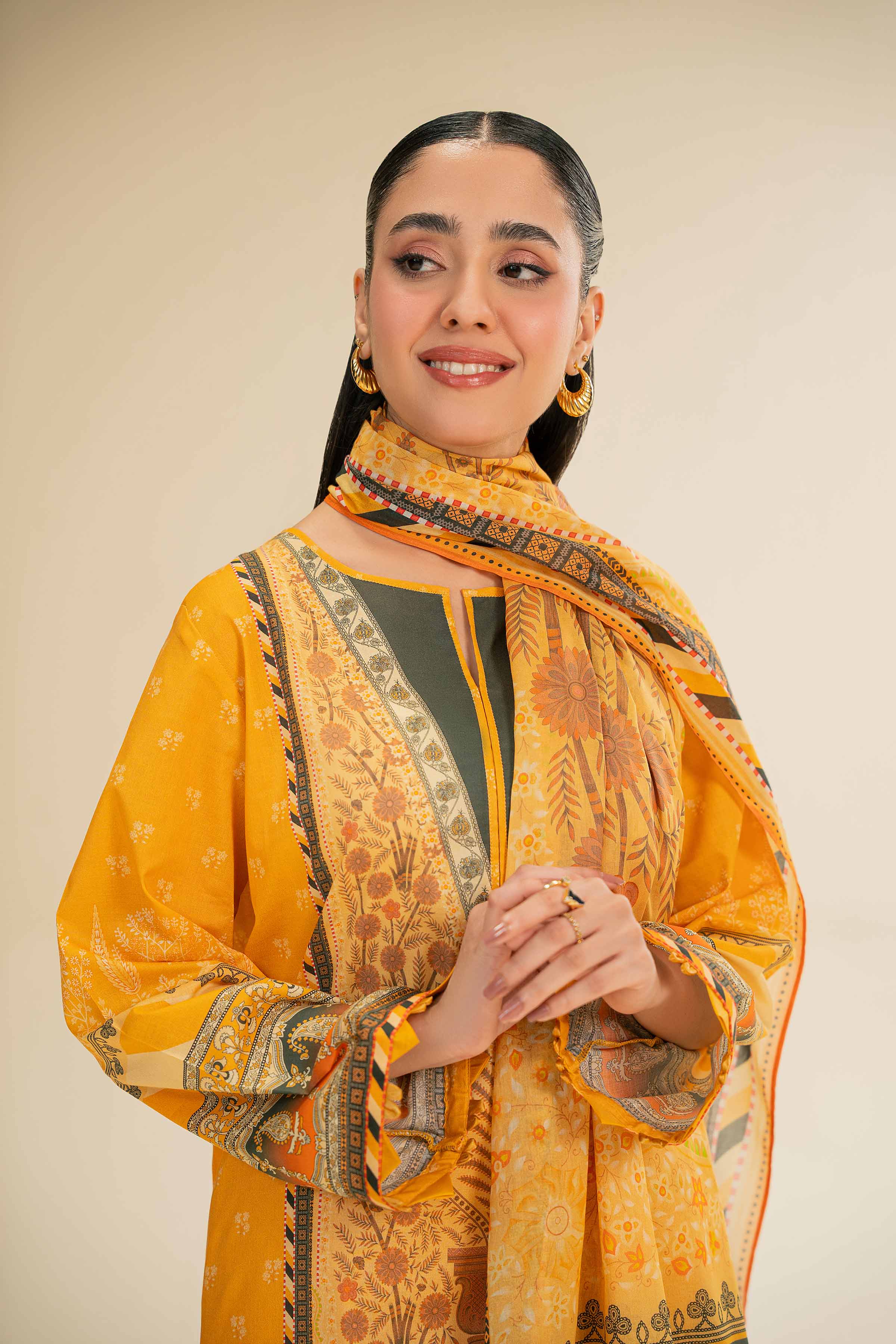 3 Piece - Digital Printed Suit - 42501202 for Women - Unstitched Collection | Nishat | Shop Online