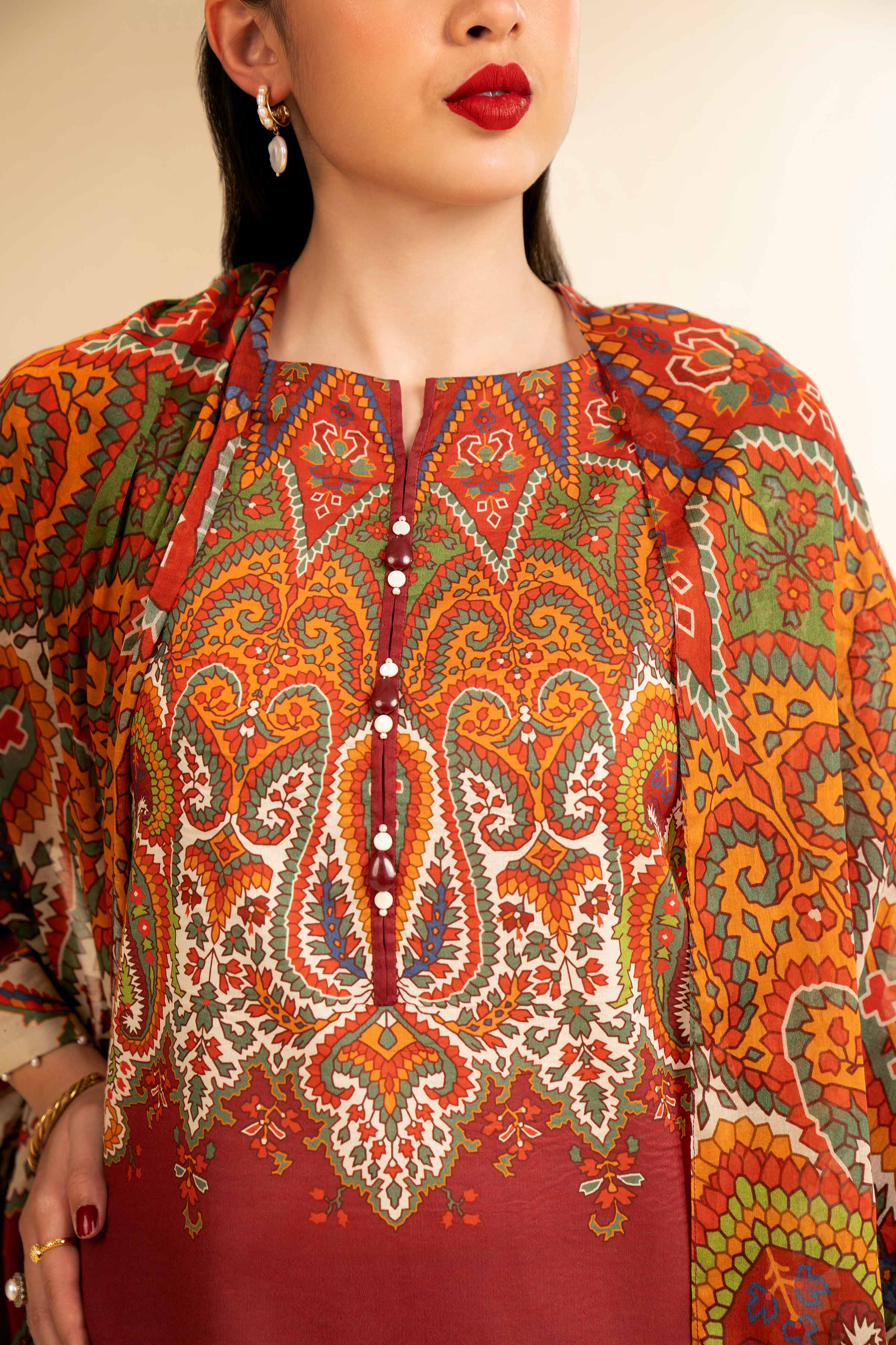 3 Piece - Digital Printed Suit - 42501204 for Women - Unstitched Collection | Nishat | Shop Online