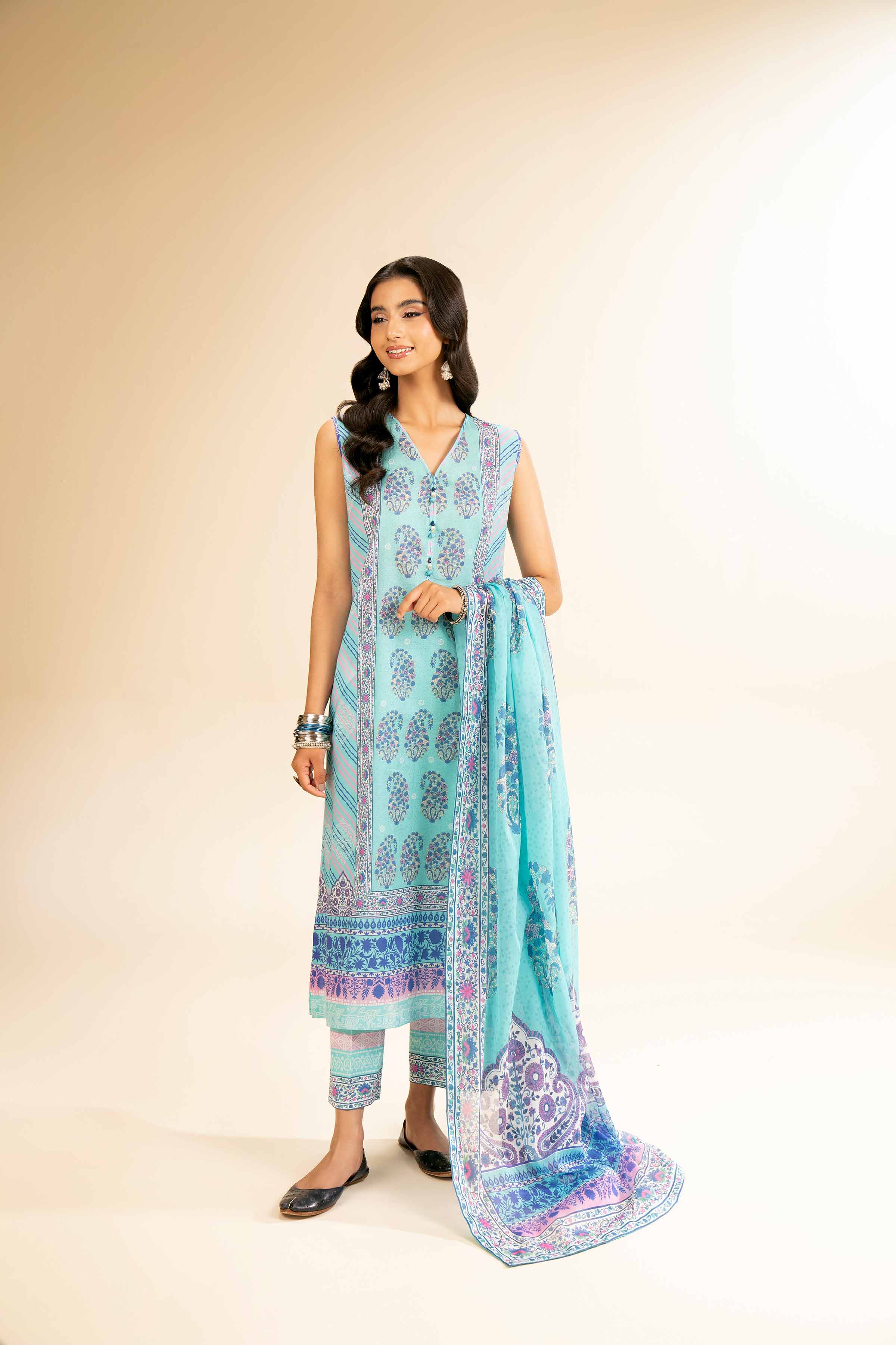 3 Piece - Digital Printed Suit - 42501207 for Women - Unstitched Collection | Nishat | Shop Online