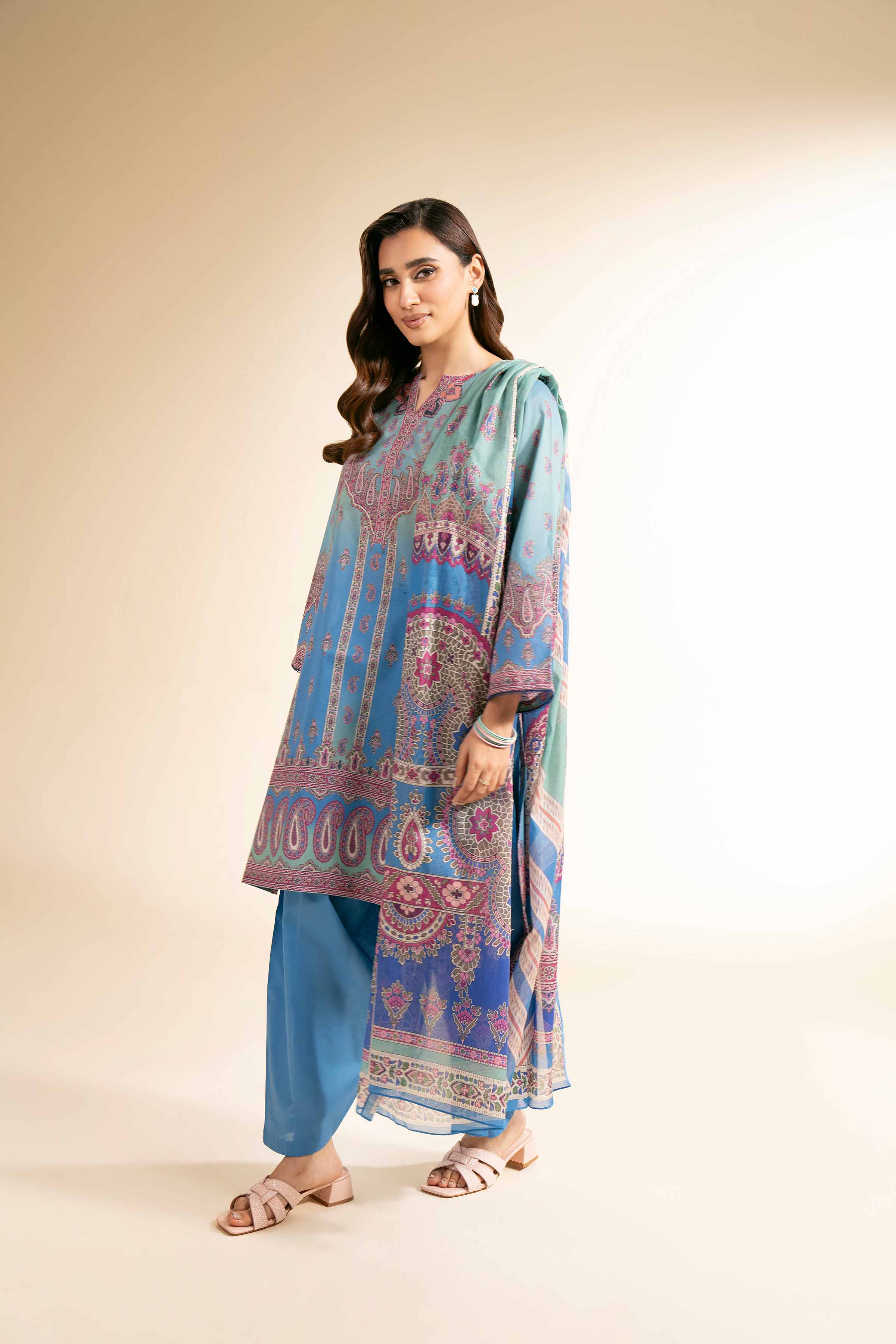 3 Piece - Digital Printed Suit - 42501210 for Women - Unstitched Collection | Nishat | Shop Online