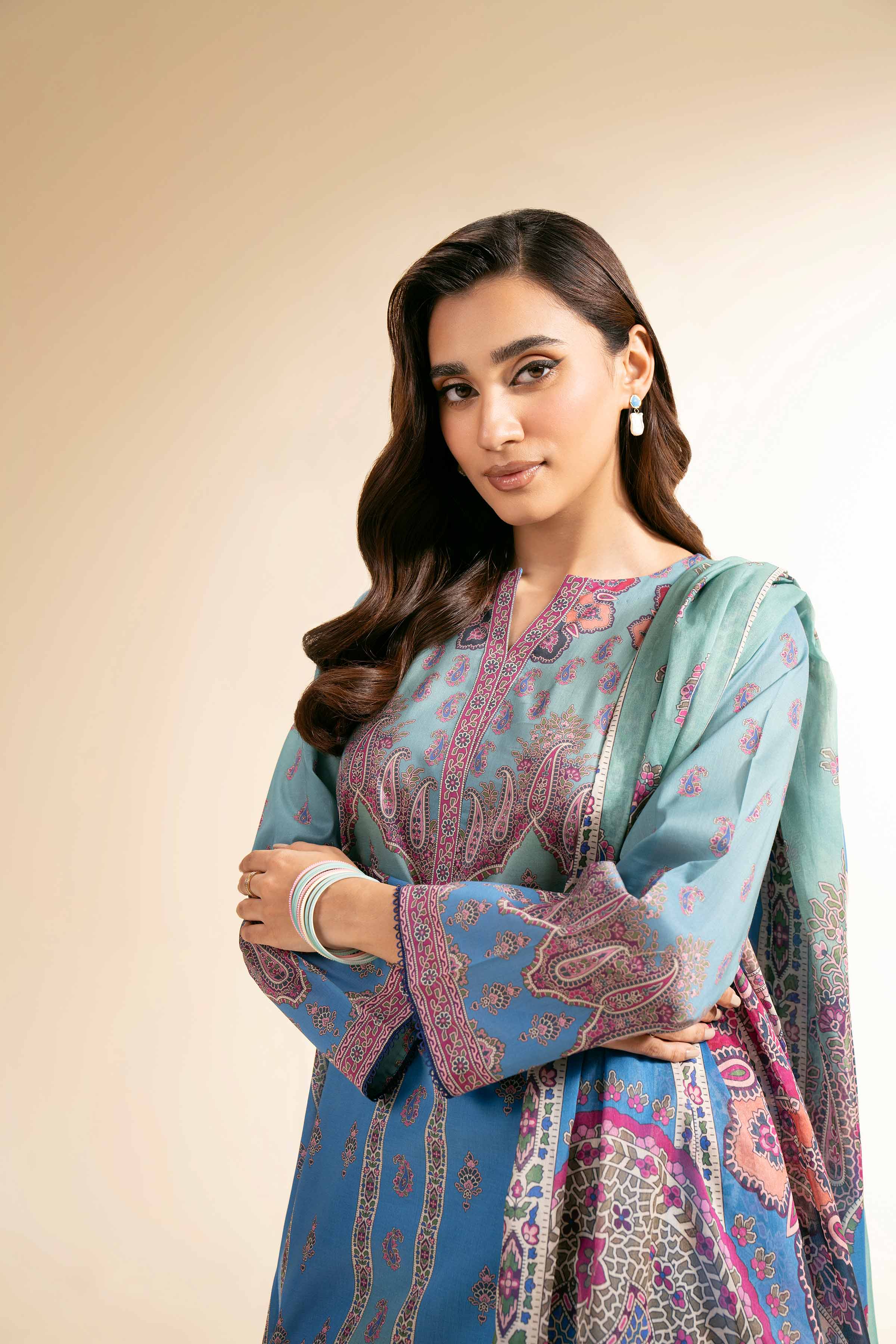 3 Piece - Digital Printed Suit - 42501210 for Women - Unstitched Collection | Nishat | Shop Online