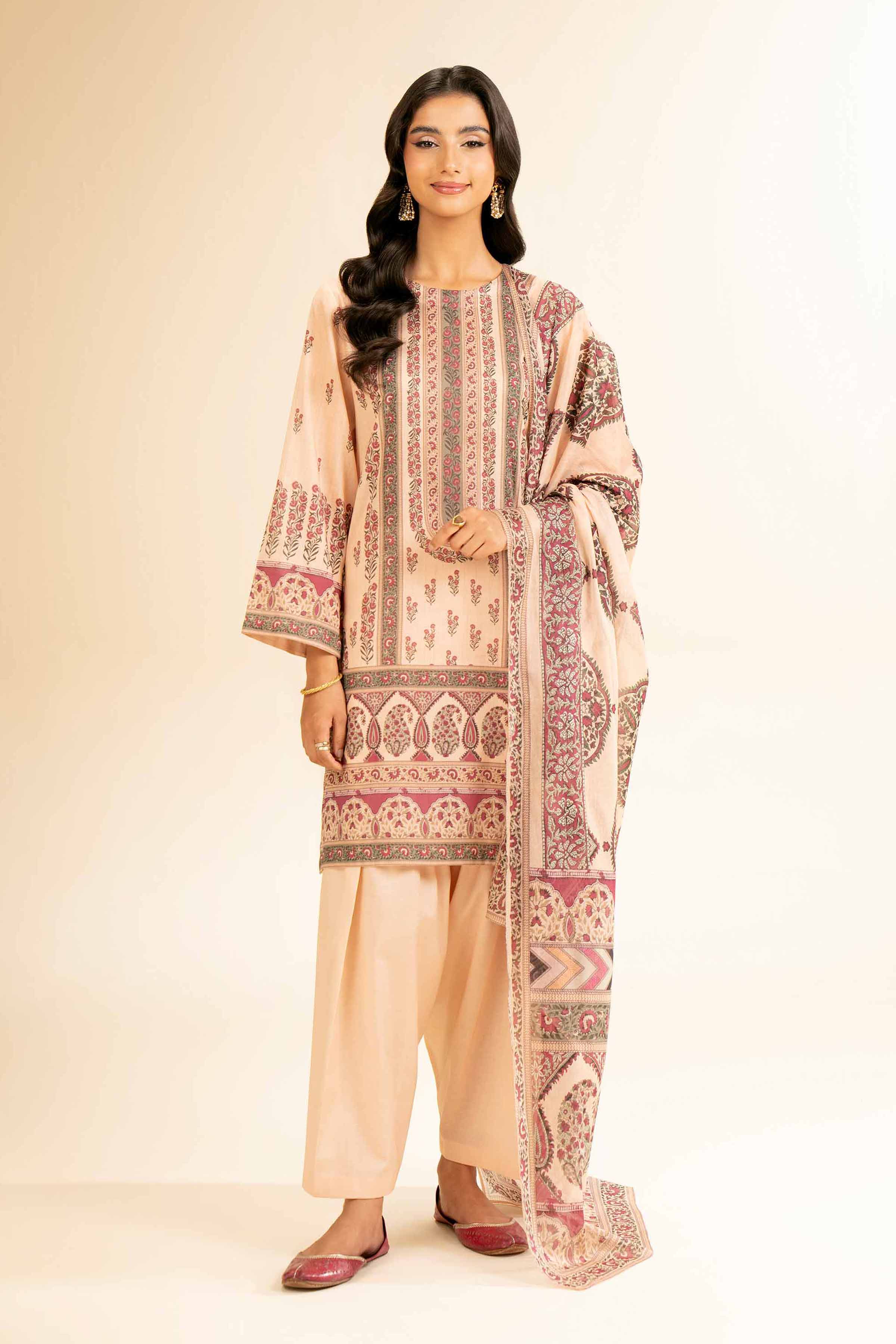 3 Piece - Digital Printed Suit - 42501211 for Women - Unstitched Collection | Nishat | Shop Online