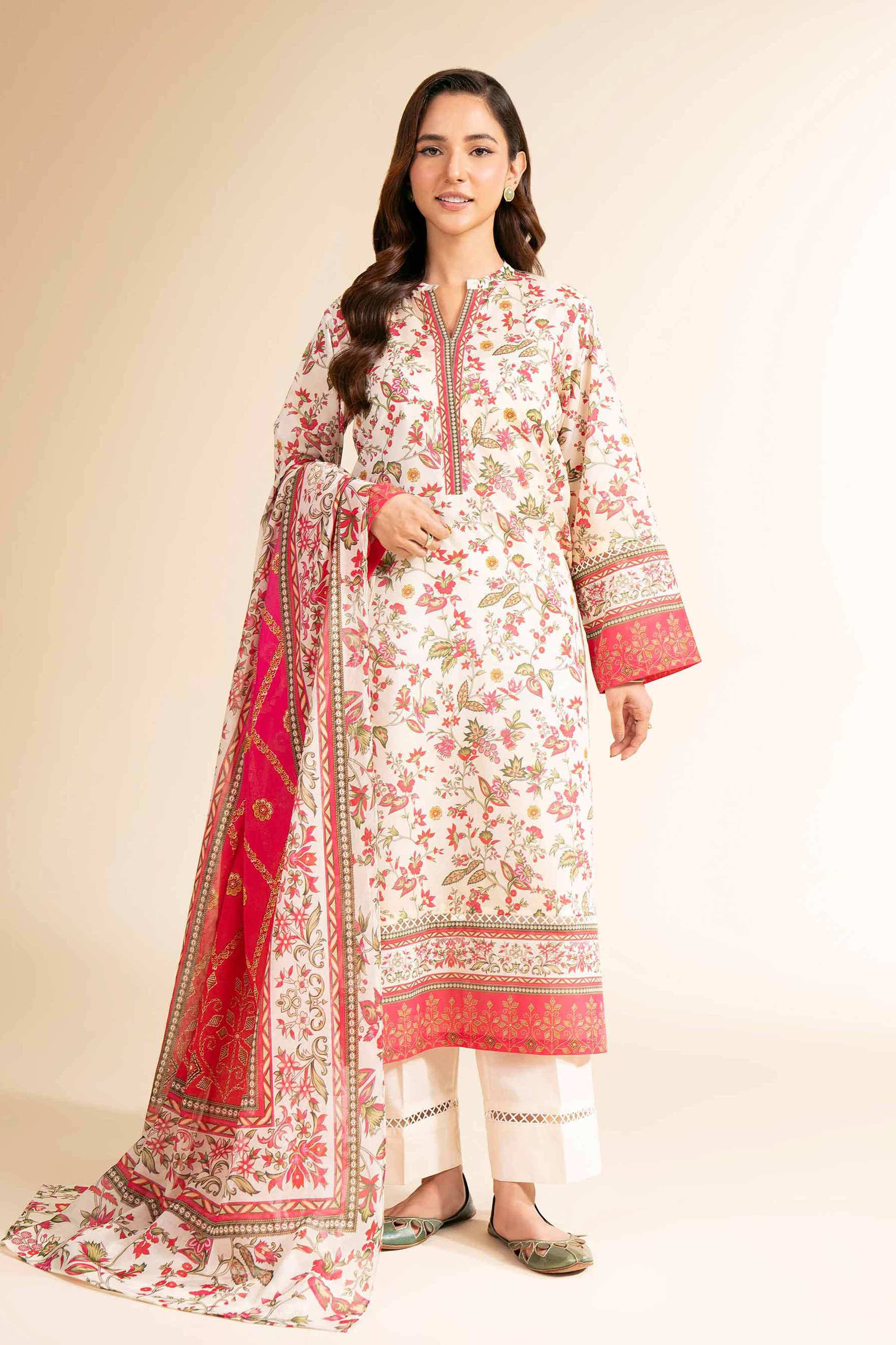 3 Piece - Digital Printed Suit - 42501212 for Women - Unstitched Collection | Nishat | Shop Online