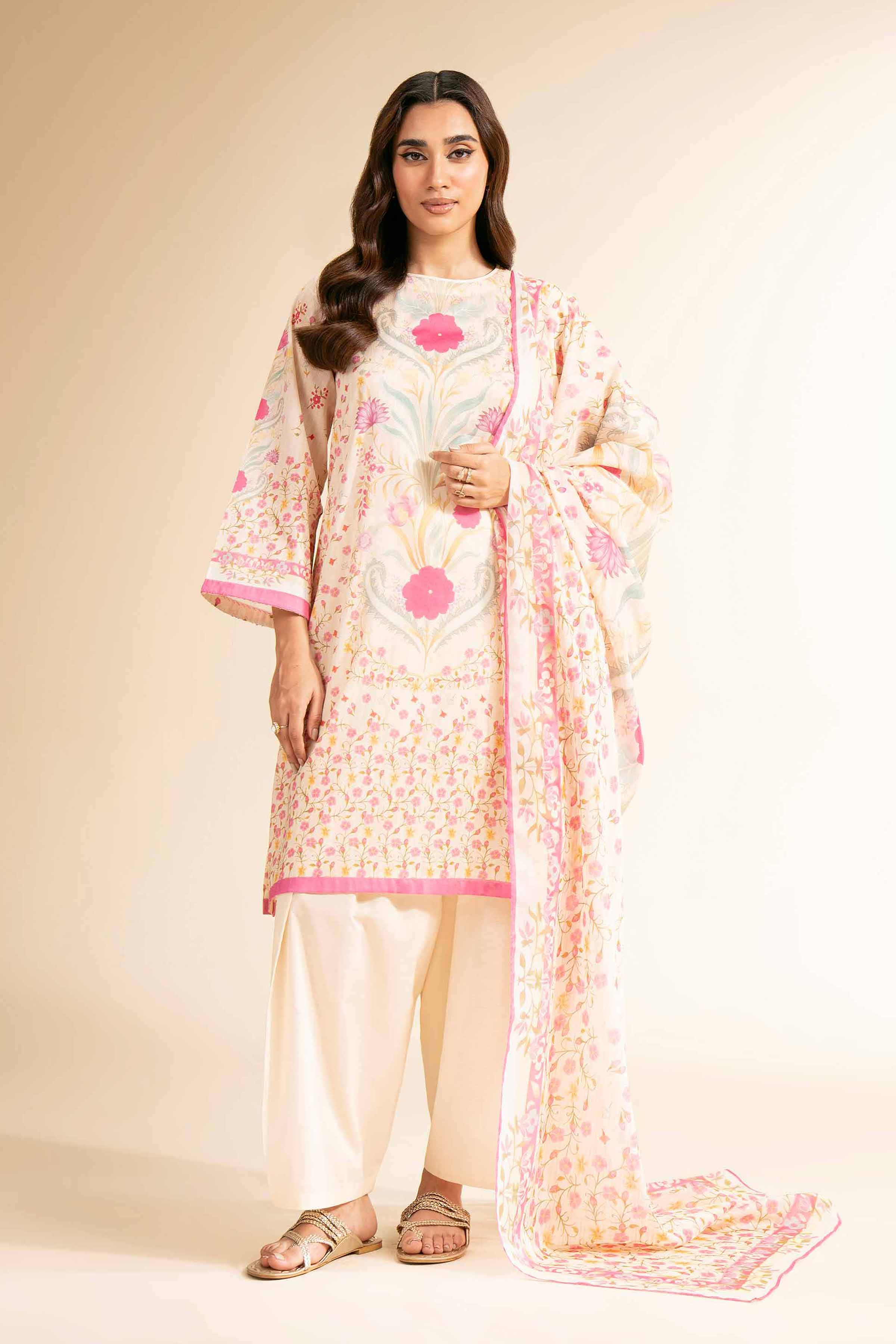 3 Piece - Digital Printed Suit - 42501214 for Women - Unstitched Collection | Nishat | Shop Online
