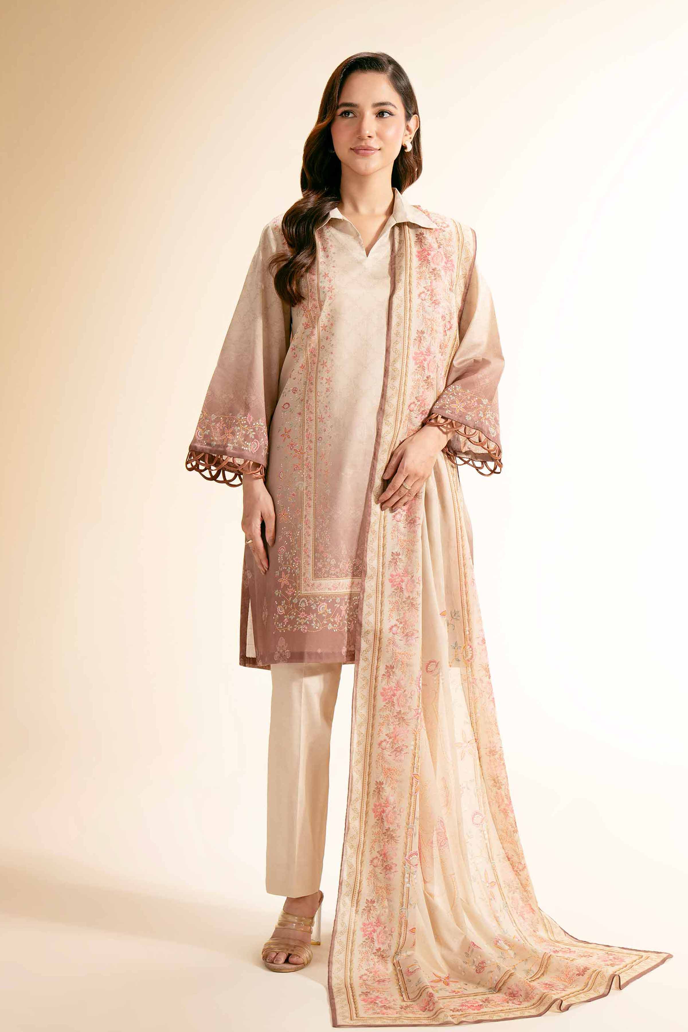 3 Piece - Digital Printed Suit - 42501215 for Women - Unstitched Collection | Nishat | Shop Online