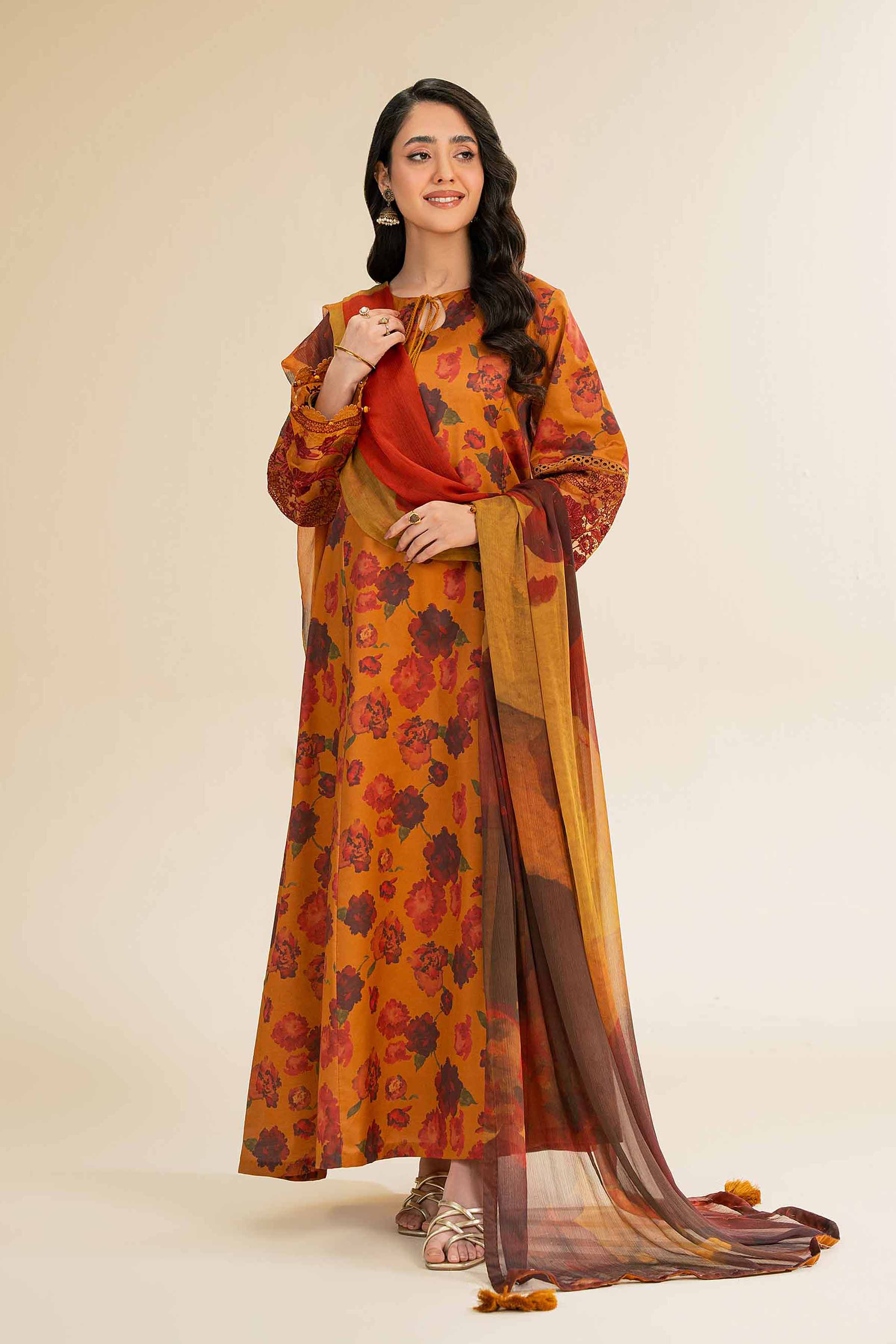 3 Piece - Printed Embroidered Suit - 42501216 for Women - Unstitched Collection | Nishat | Shop Online