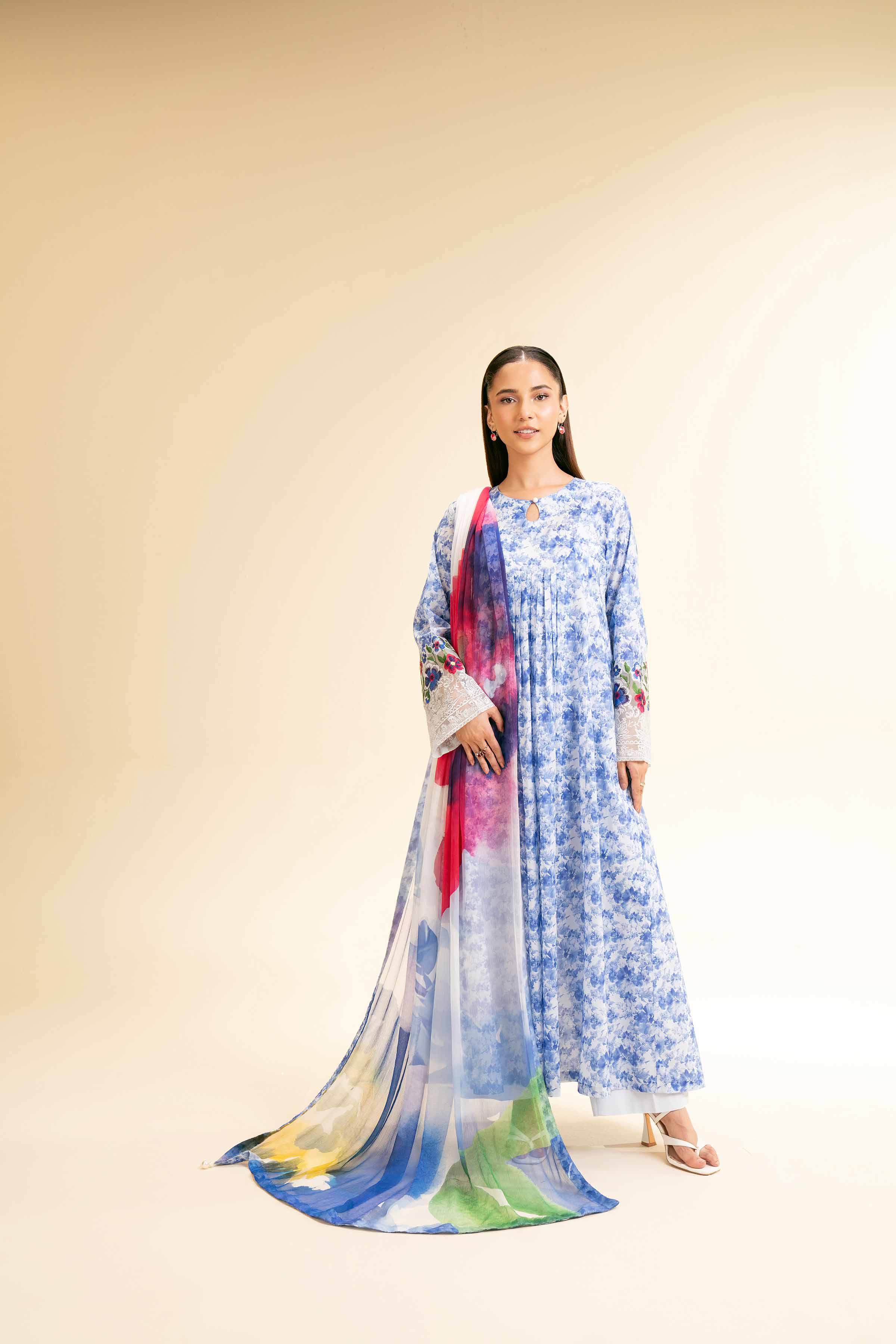 3 Piece - Printed Embroidered Suit - 42501218 for Women - Unstitched Collection | Nishat | Shop Online