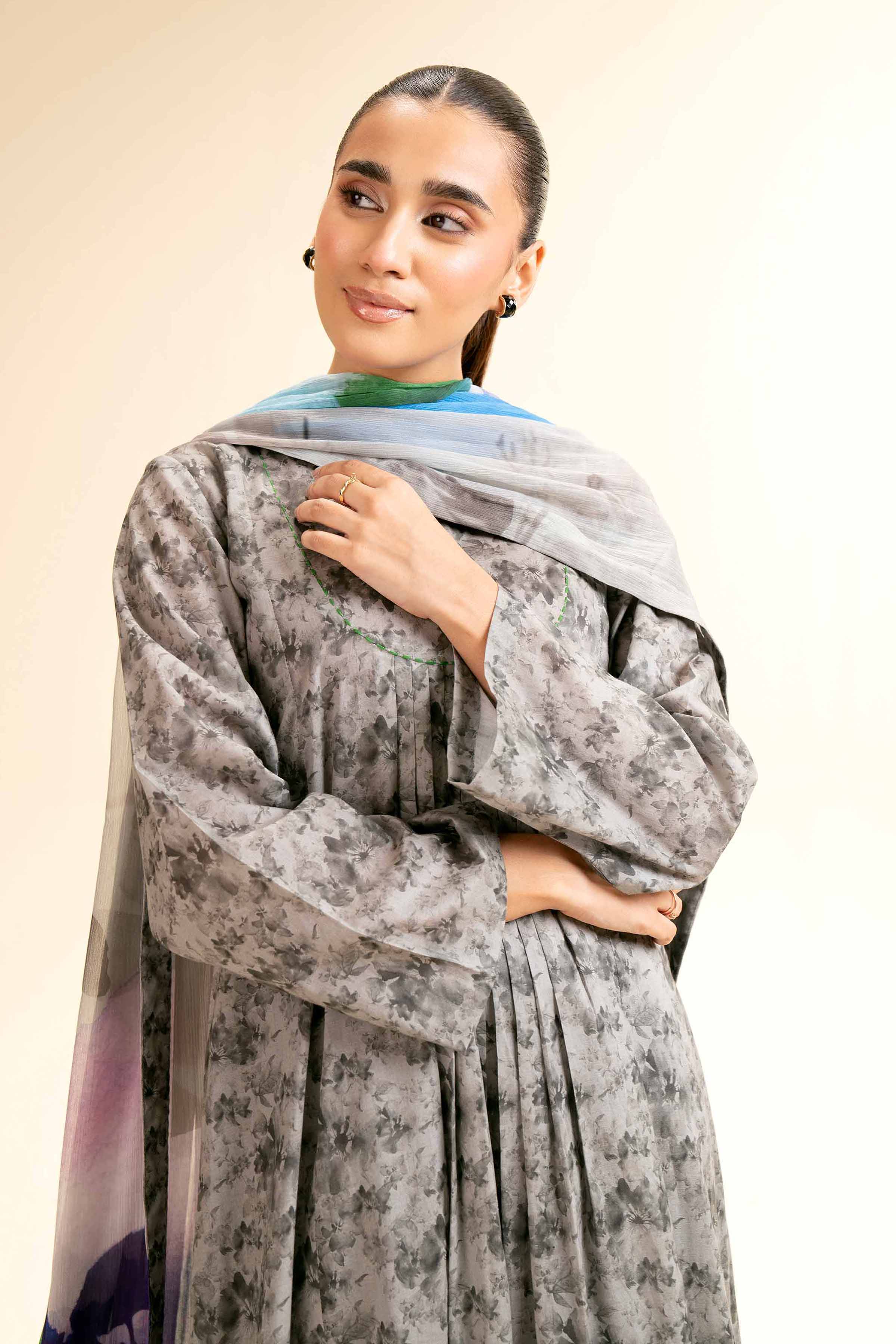 3 Piece - Printed Embroidered Suit - 42501219 for Women - Unstitched Collection | Nishat | Shop Online