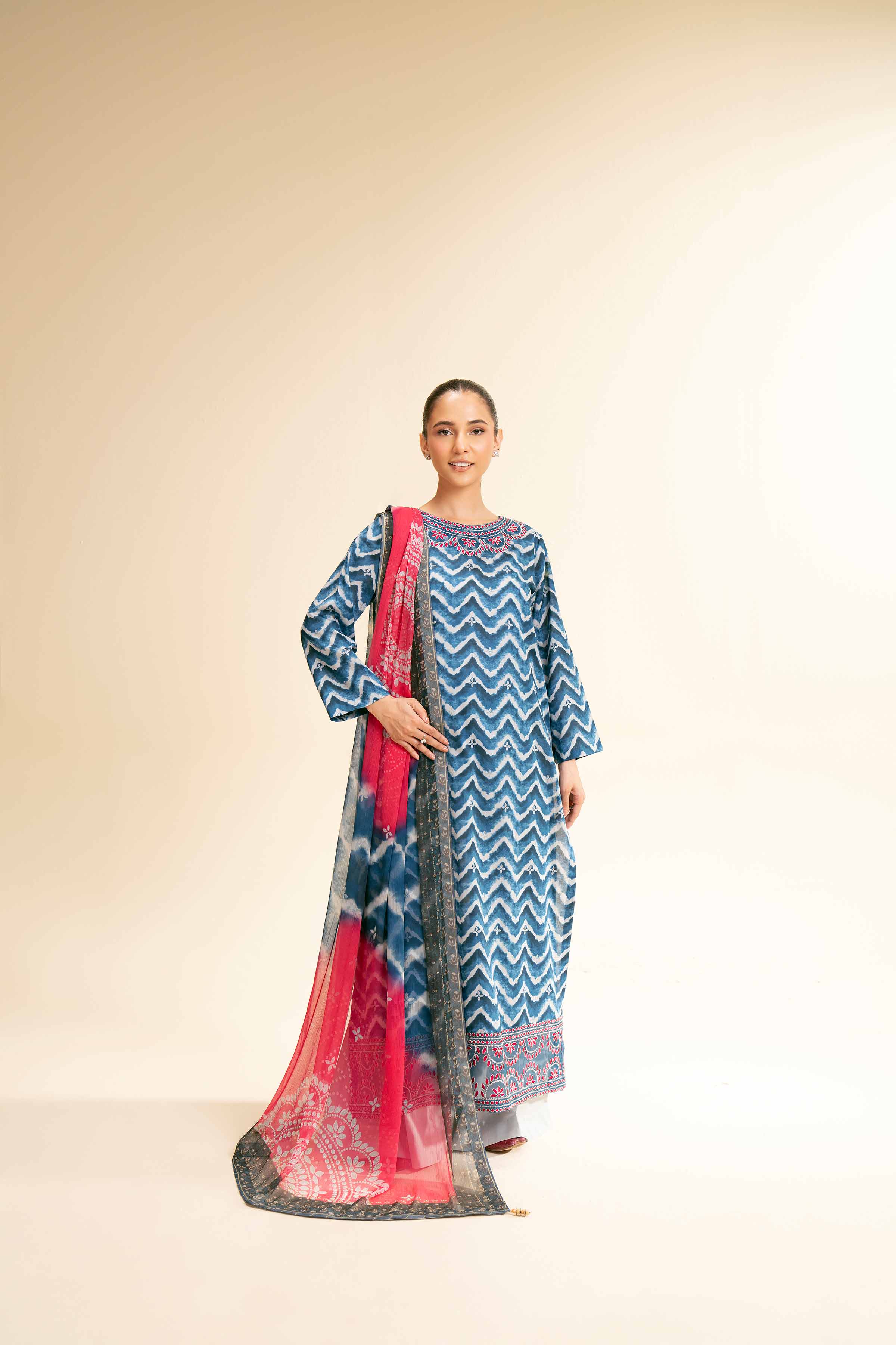 3 Piece - Printed Embroidered Suit - 42501220 for Women - Unstitched Collection | Nishat | Shop Online