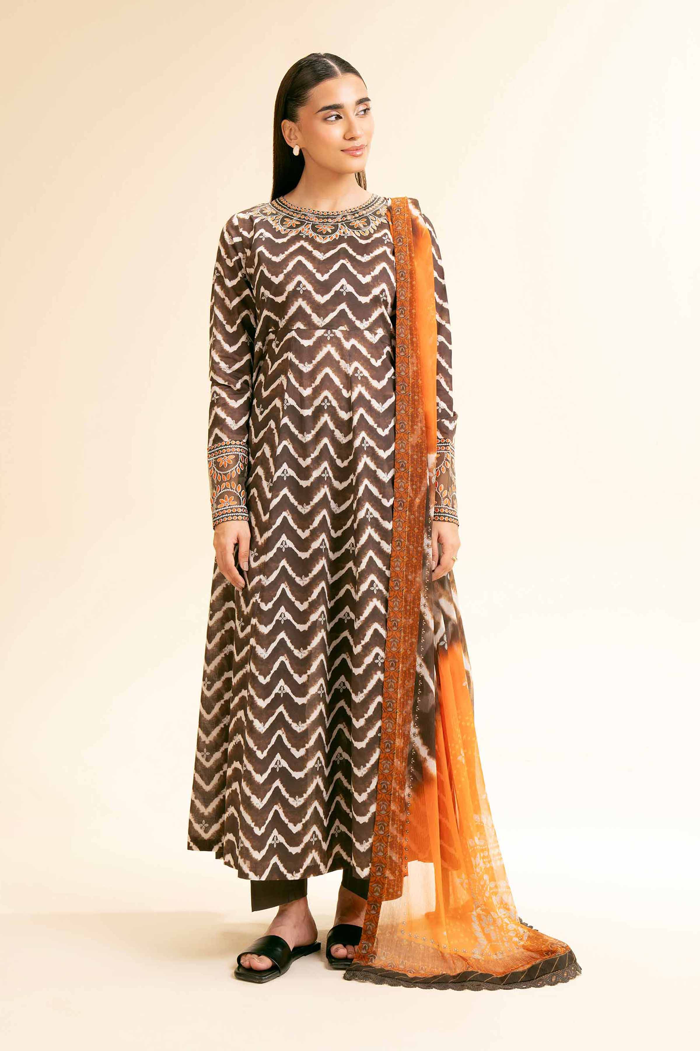 3 Piece - Printed Embroidered Suit - 42501221 for Women - Unstitched Collection | Nishat | Shop Online