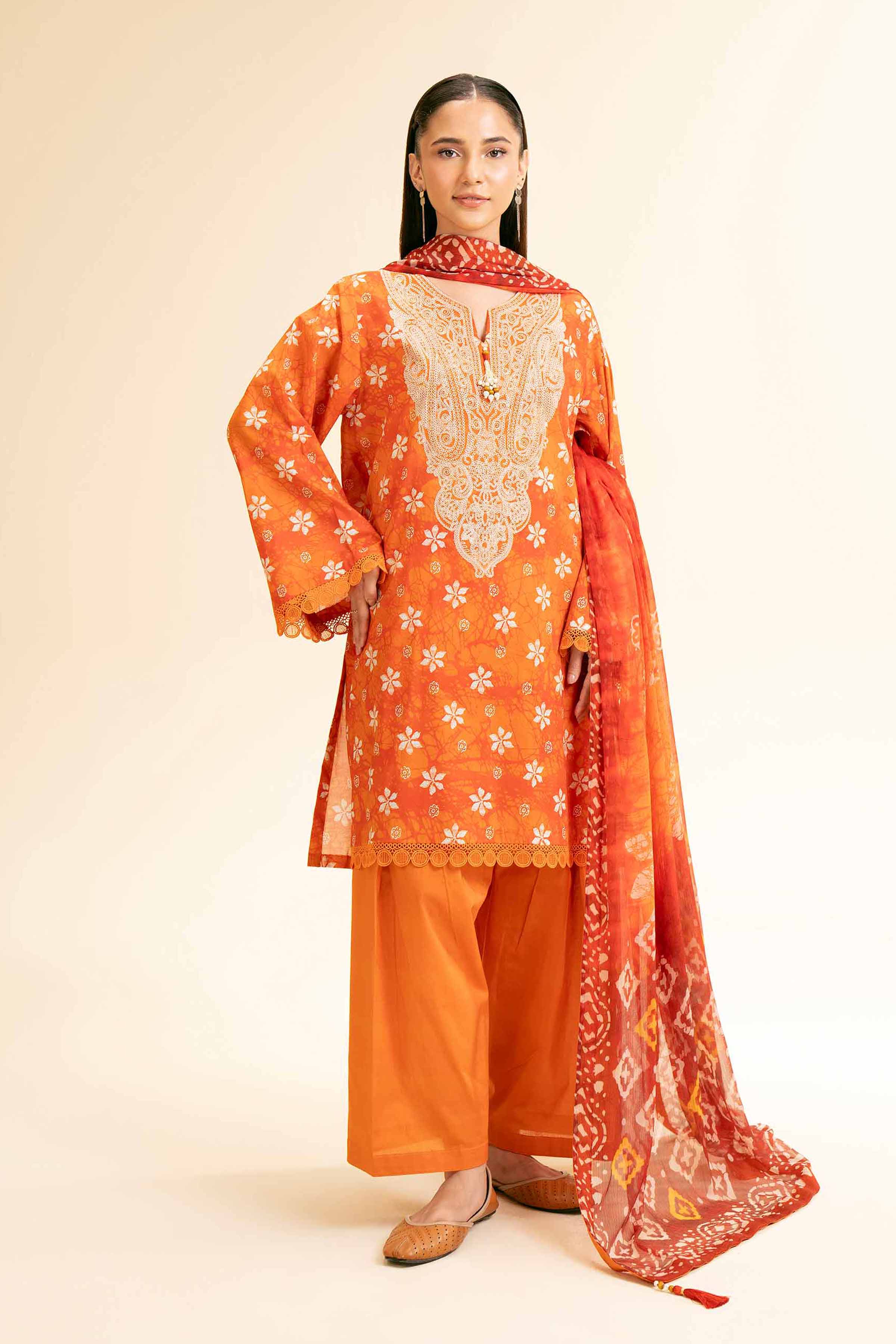 3 Piece - Printed Embroidered Suit - 42501222 for Women - Unstitched Collection | Nishat | Shop Online