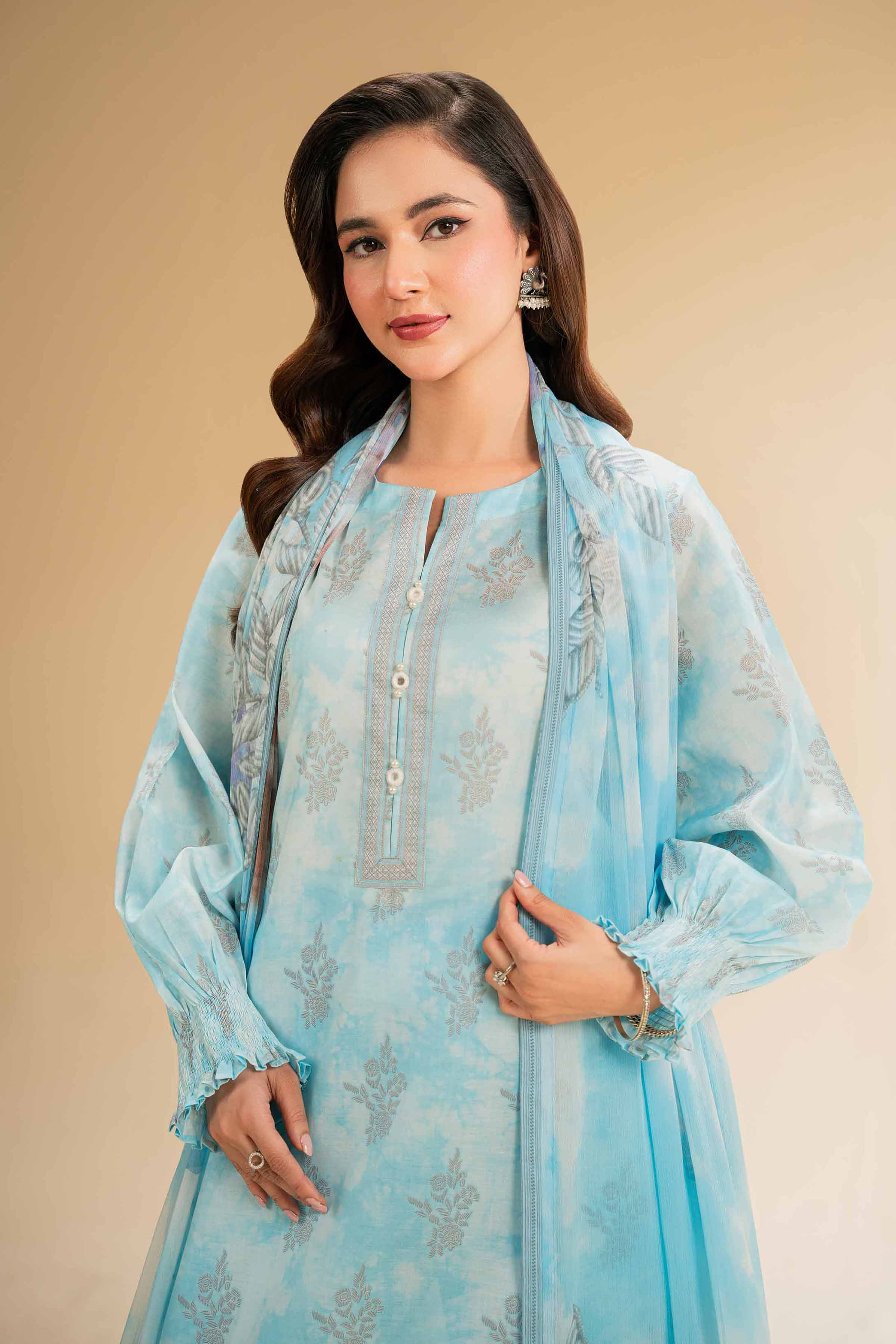 3 Piece - Printed Embroidered Suit - 42501225 for Women - Unstitched Collection | Nishat | Shop Online