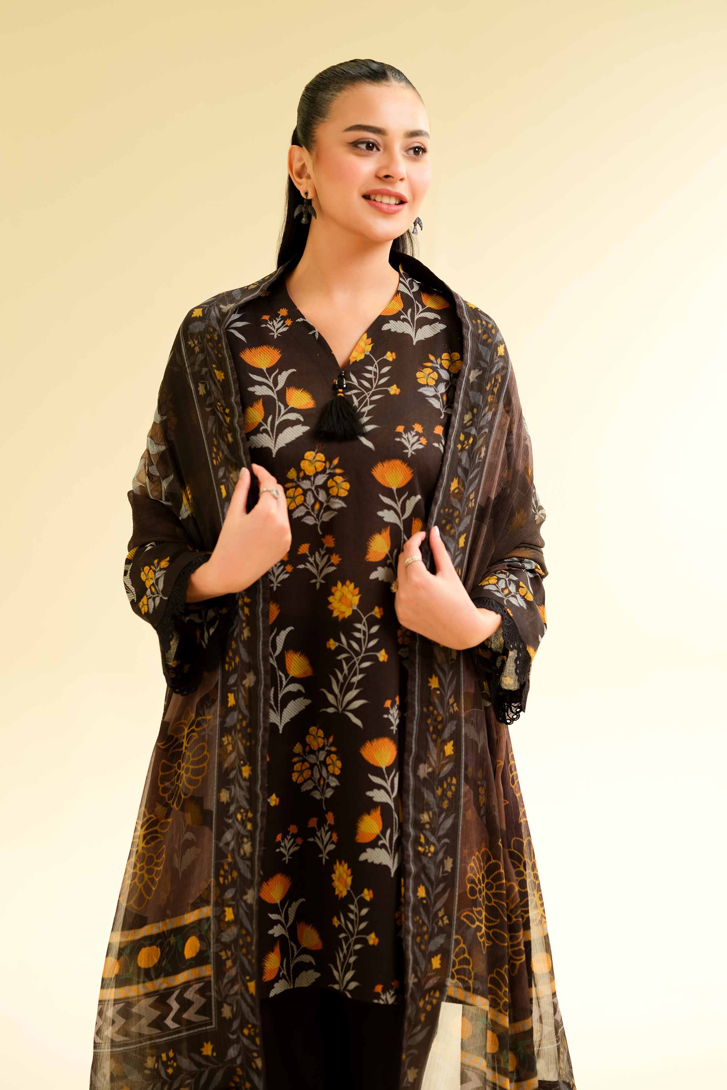 3 Piece - Printed Suit - 42501227 for Women - Unstitched Collection | Nishat | Shop Online