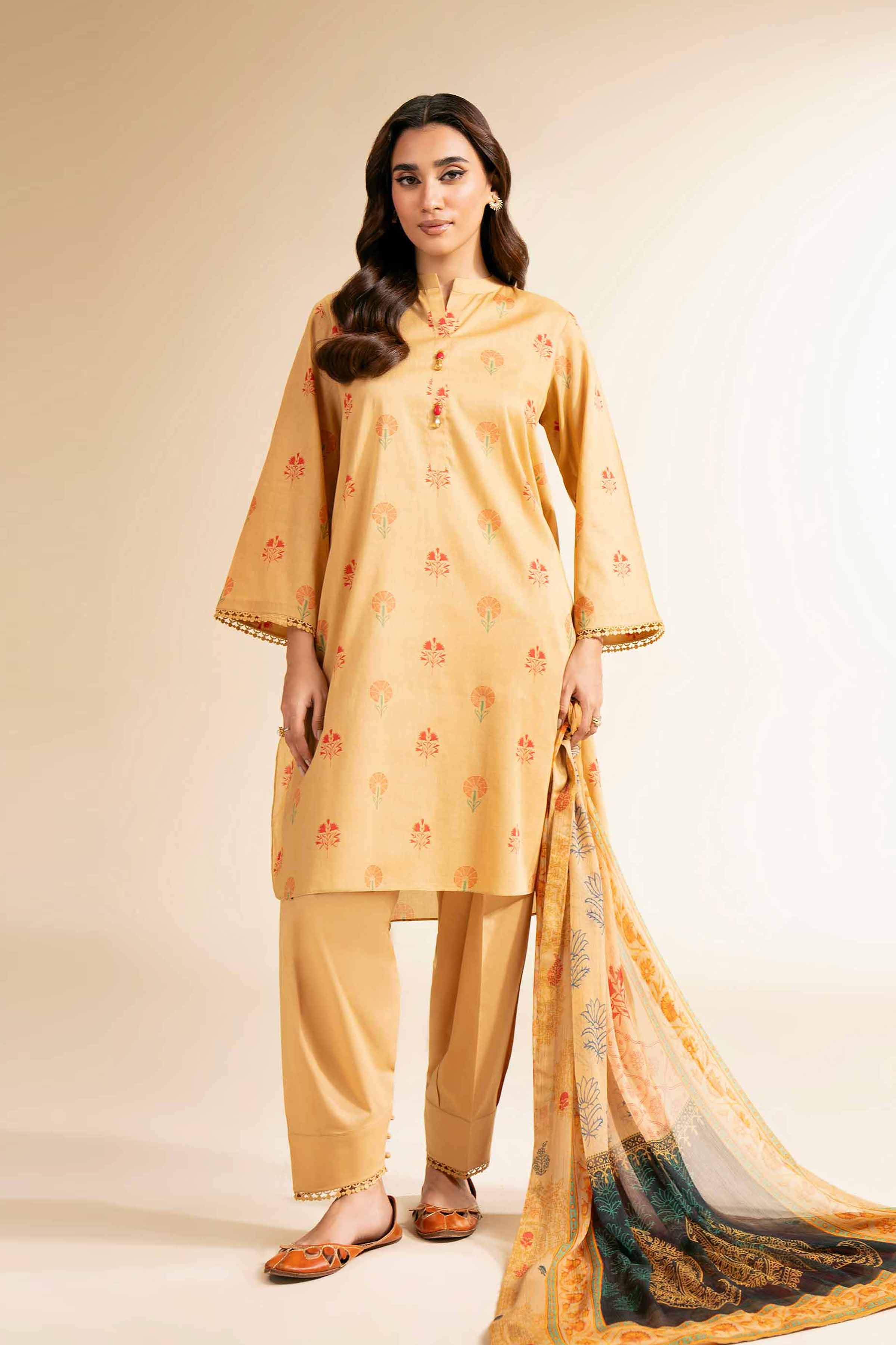 3 Piece - Printed Suit - 42501228 for Women - Unstitched Collection | Nishat | Shop Online