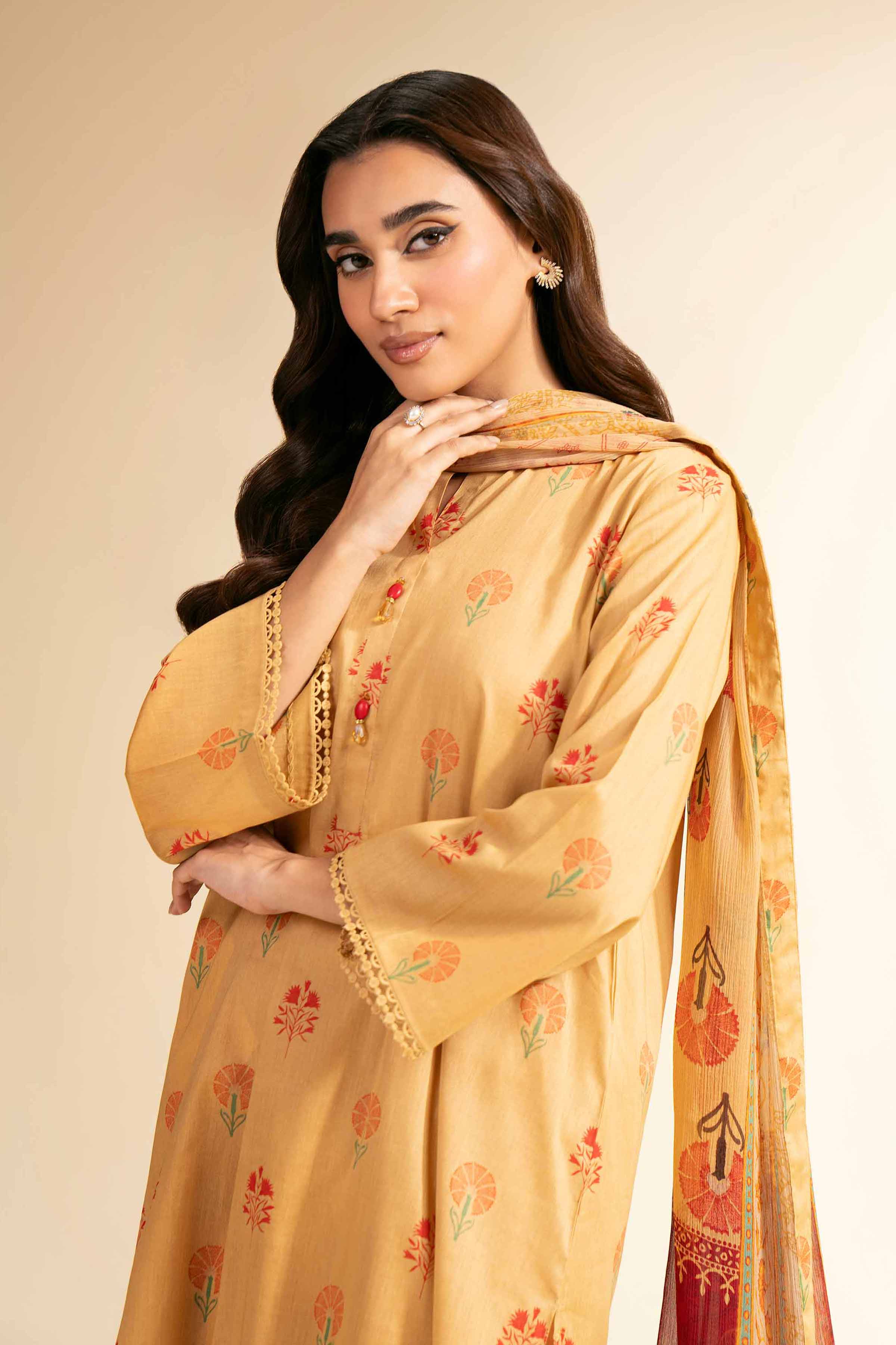 3 Piece - Printed Suit - 42501228 for Women - Unstitched Collection | Nishat | Shop Online