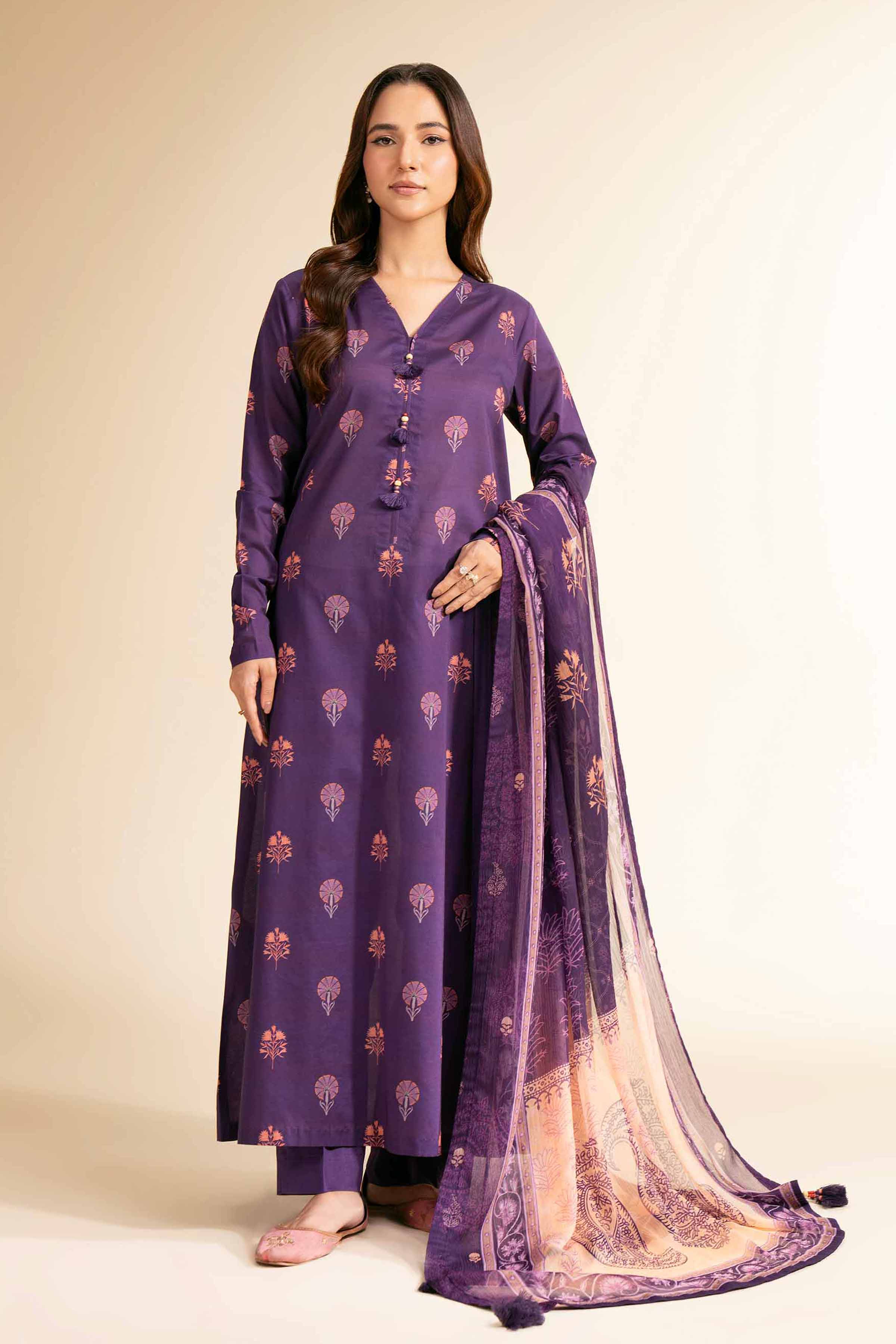 3 Piece - Printed Suit - 42501229 for Women - Unstitched Collection | Nishat | Shop Online