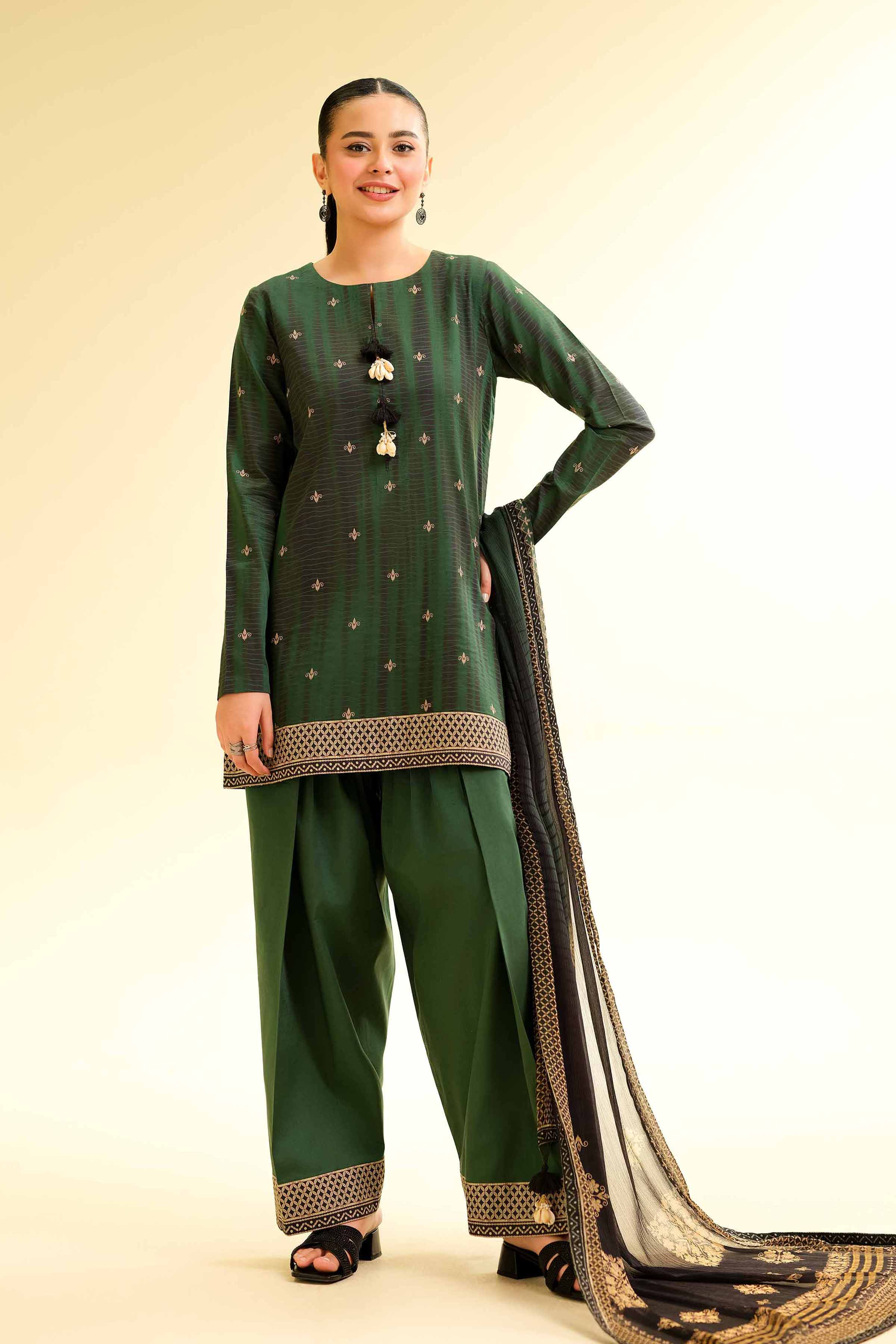 3 Piece - Printed Suit - 42501231 for Women - Unstitched Collection | Nishat | Shop Online